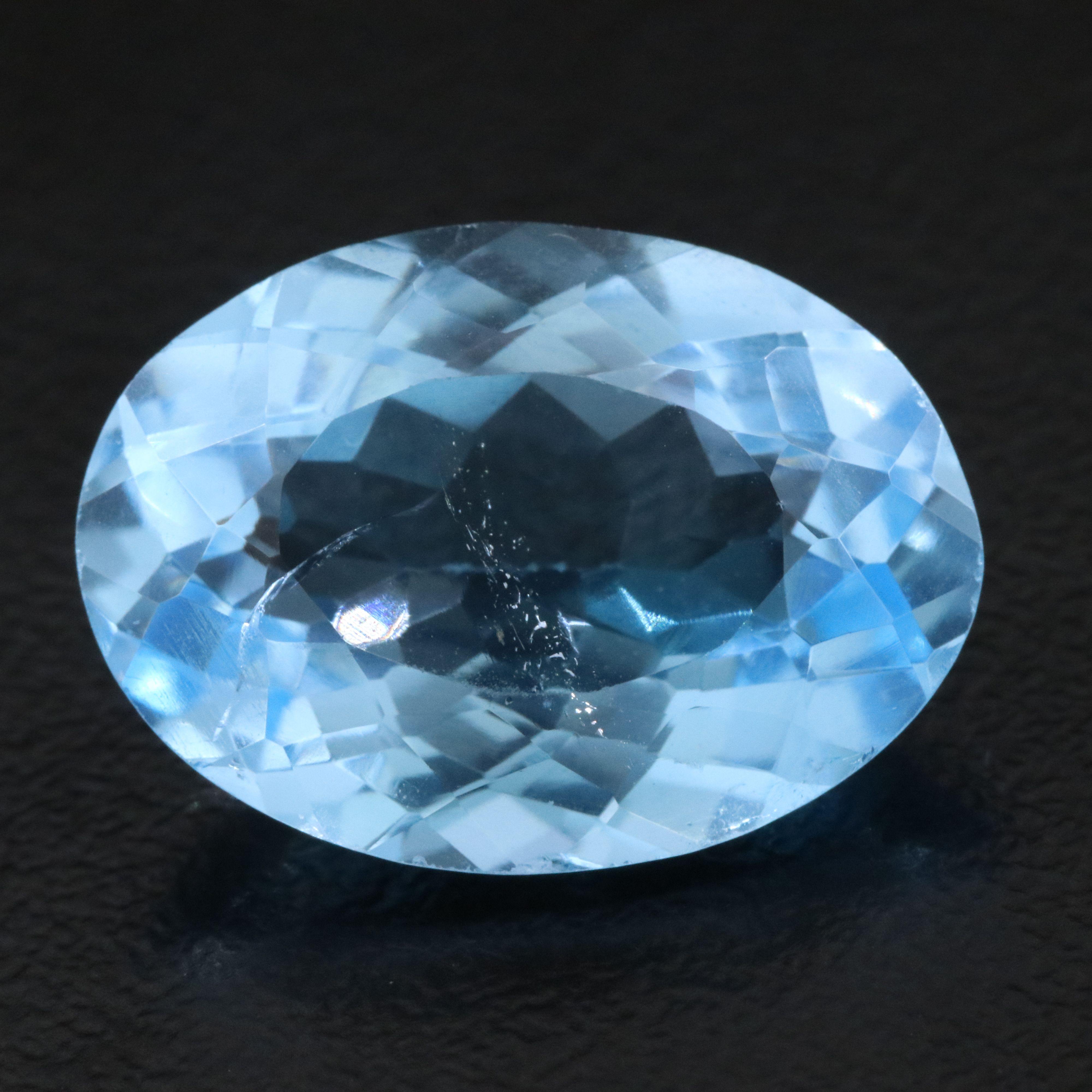 Loose 12.72 CT Swiss Blue Topaz