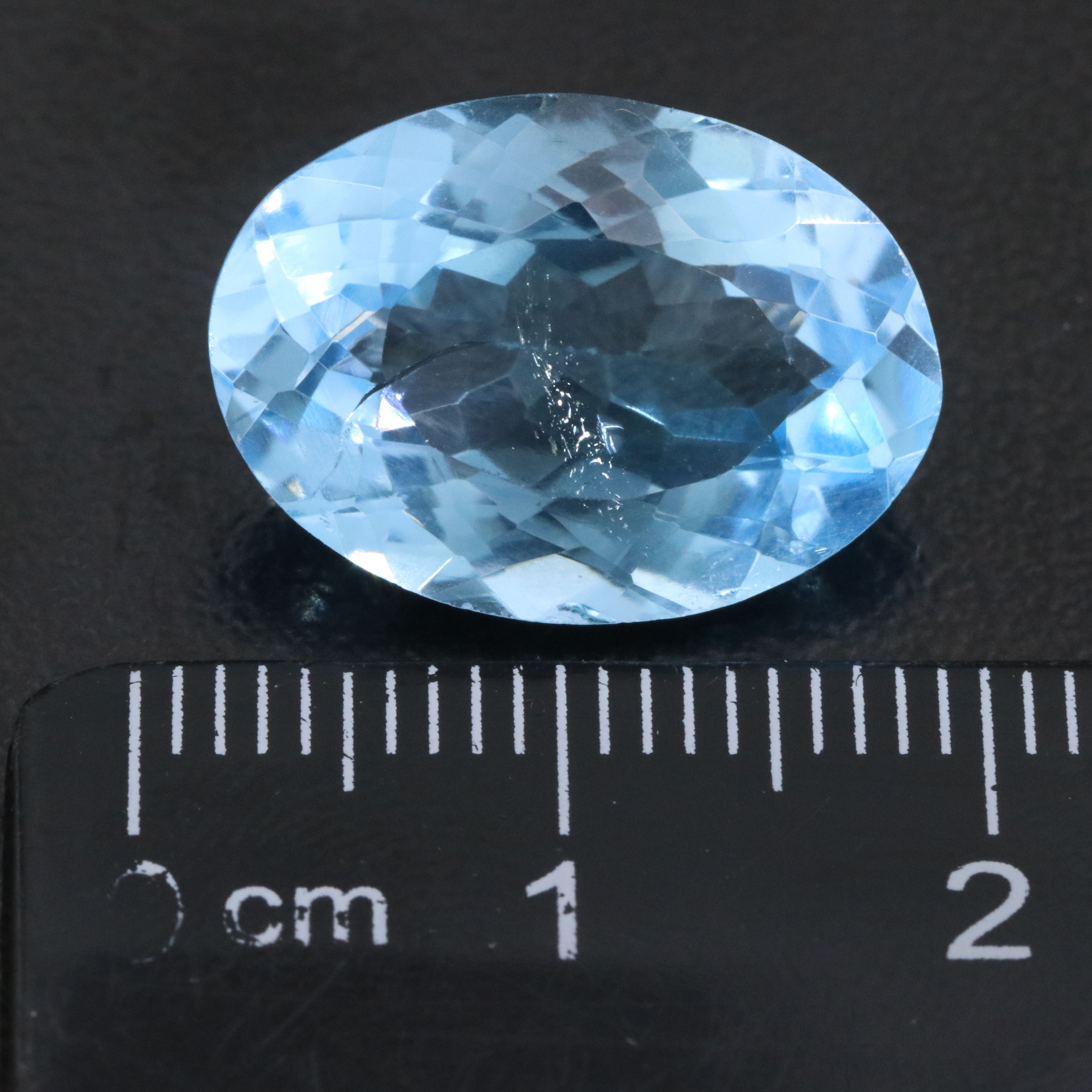 Loose 12.72 CT Swiss Blue Topaz