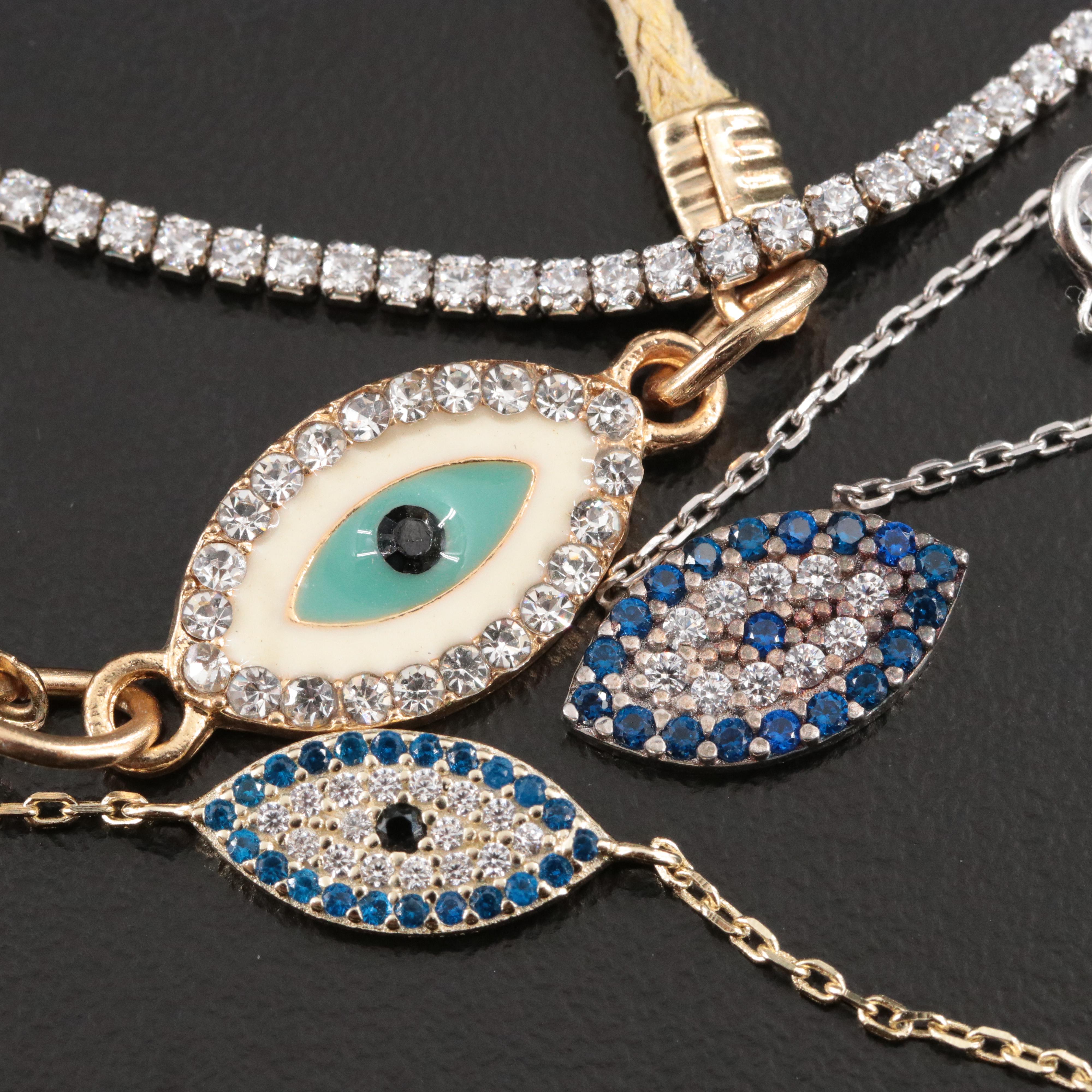 Evil Eye, Moon and Stars and Sterling Featured in Necklaces and Bracelets