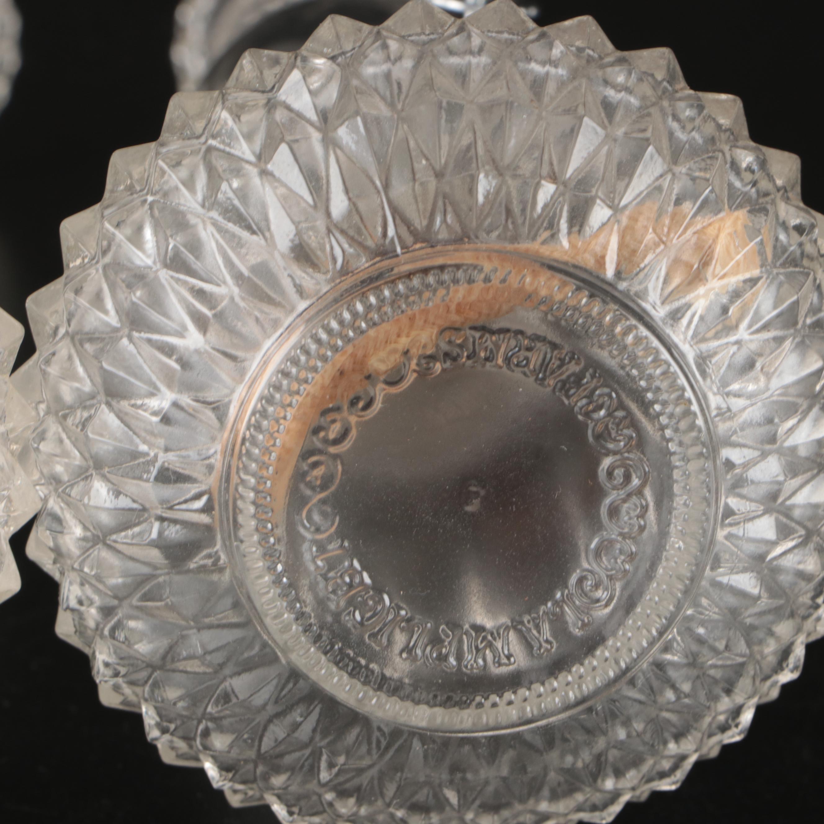 Pair of Hurricane Oil Lamps with Seltmann Weiden Porcelain Plate After G.M Kraus