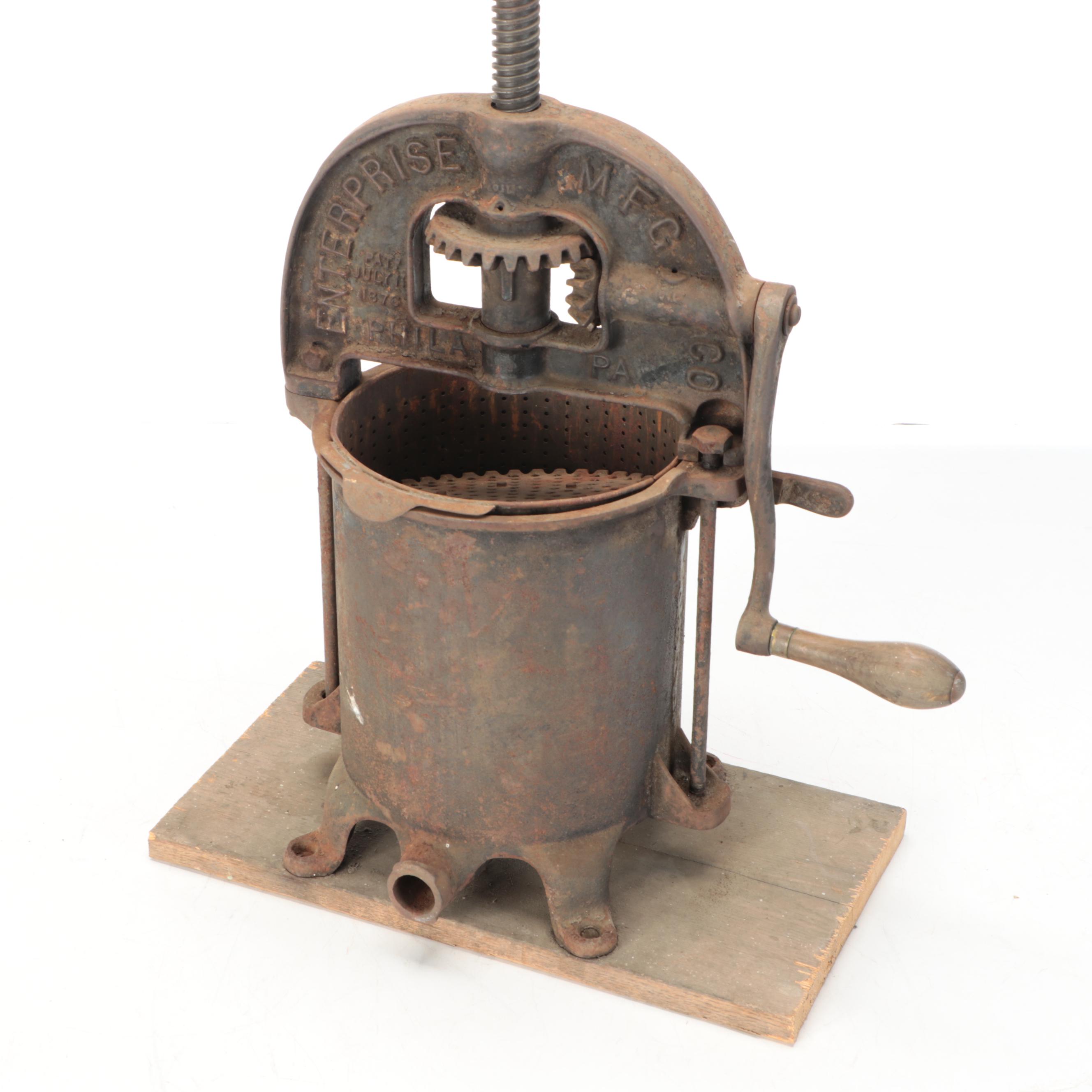 Enterprise Cast Iron Sausage Stuffer