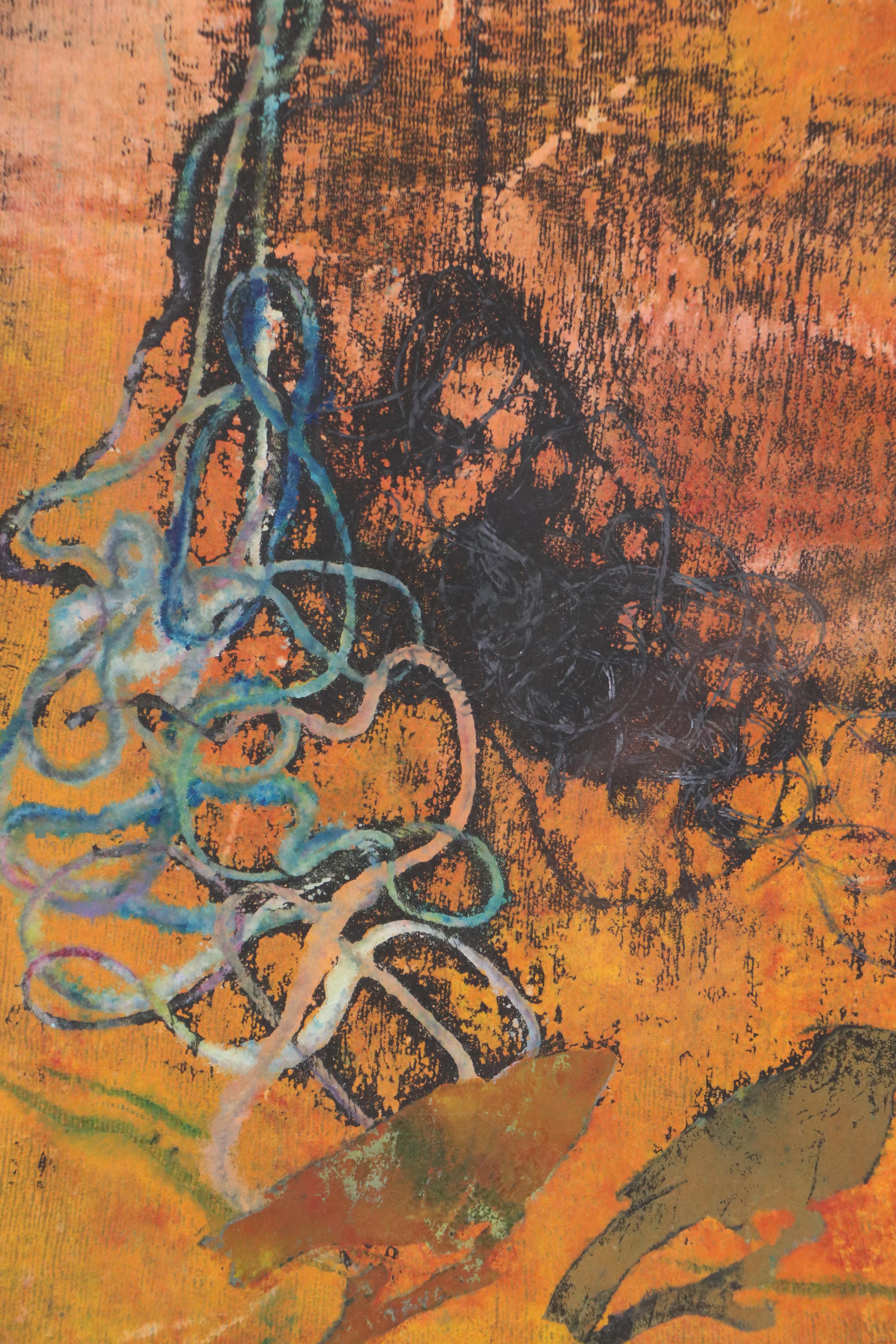 Susan Lainey Monoprint "I Know Why the Caged Bird Sings No. 15"