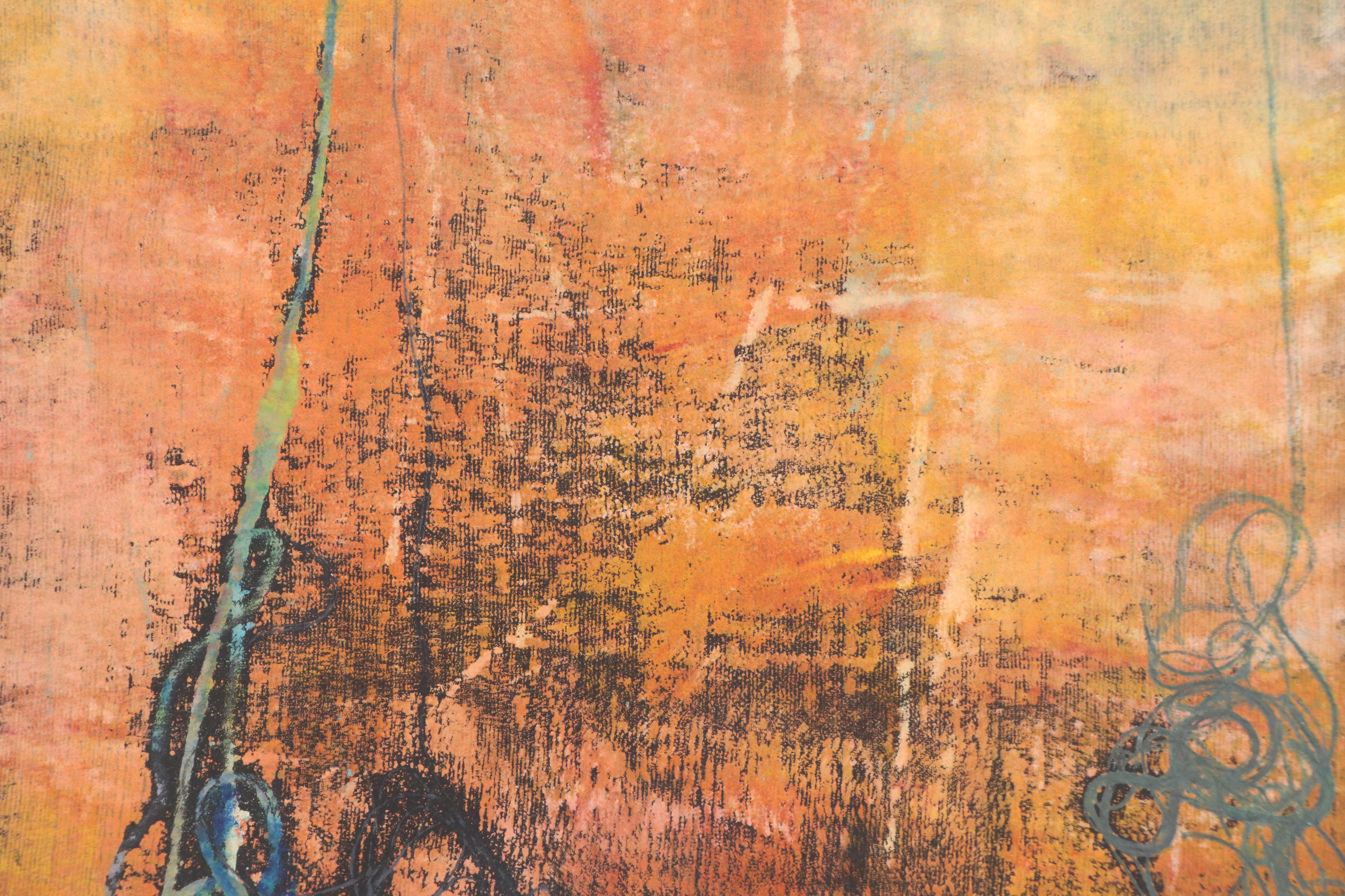 Susan Lainey Monoprint "I Know Why the Caged Bird Sings No. 15"