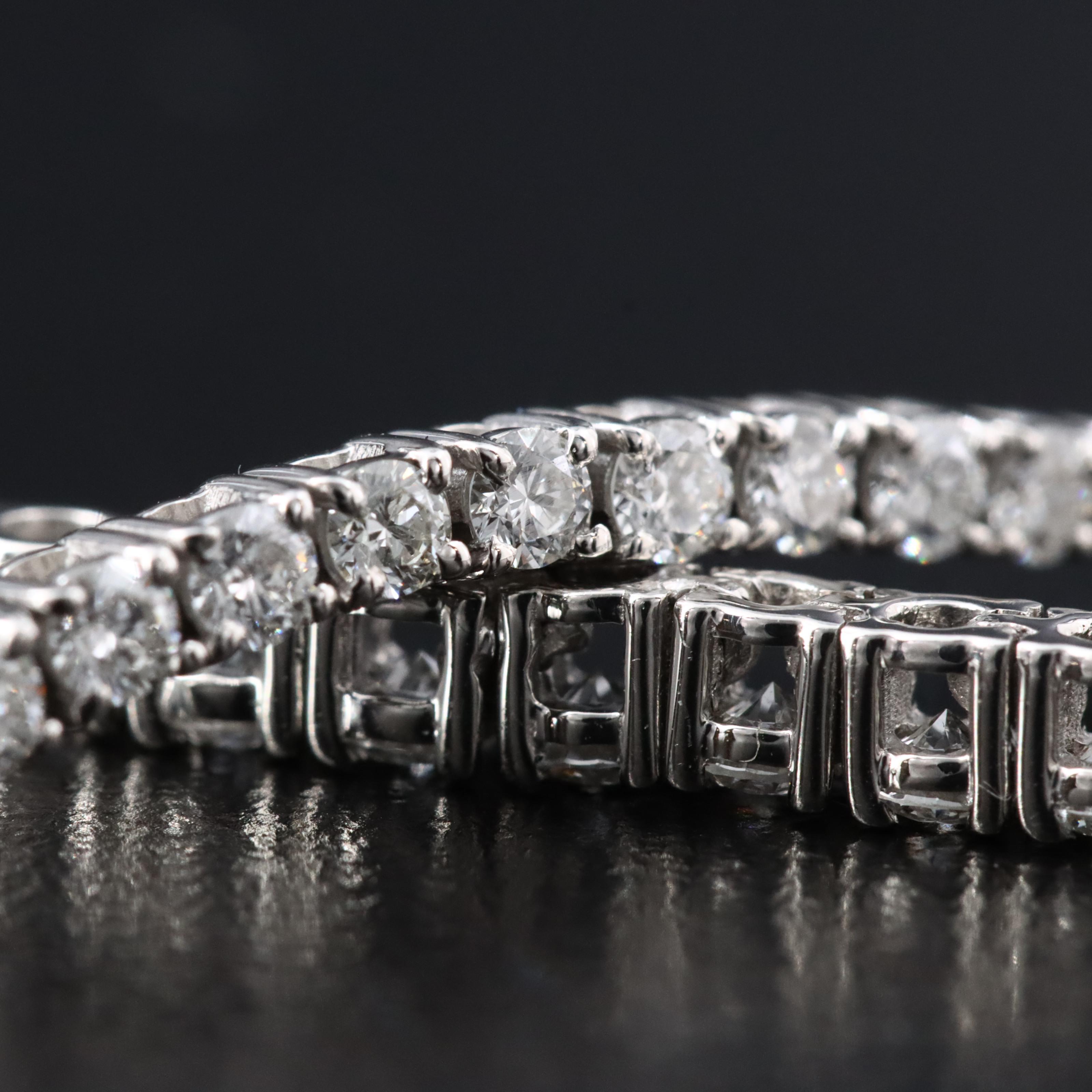 Platinum 12.42 CTW Diamond Riviera Necklace with GIA Report