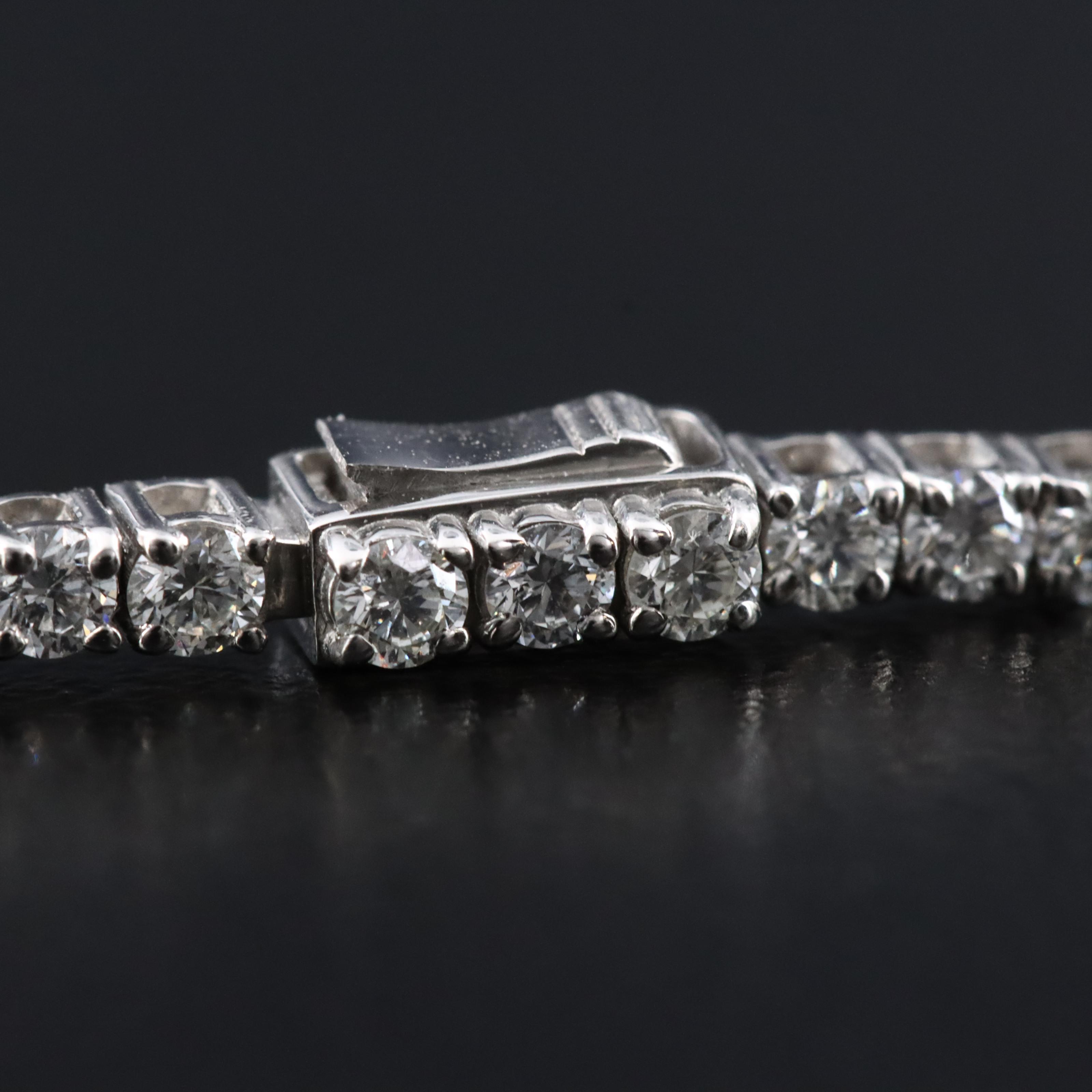 Platinum 12.42 CTW Diamond Riviera Necklace with GIA Report