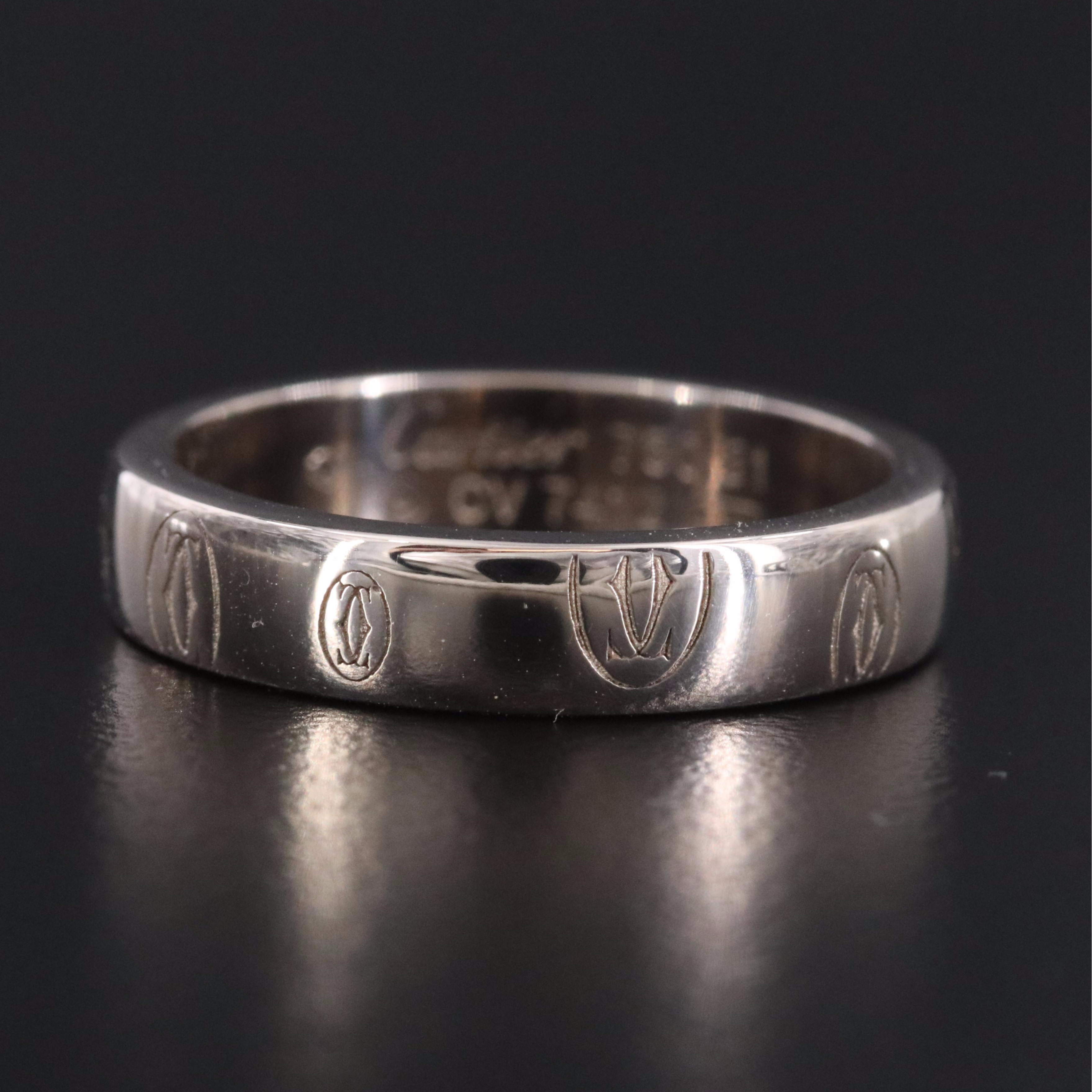 Cartier 18K Happy Birthday Logo Ring