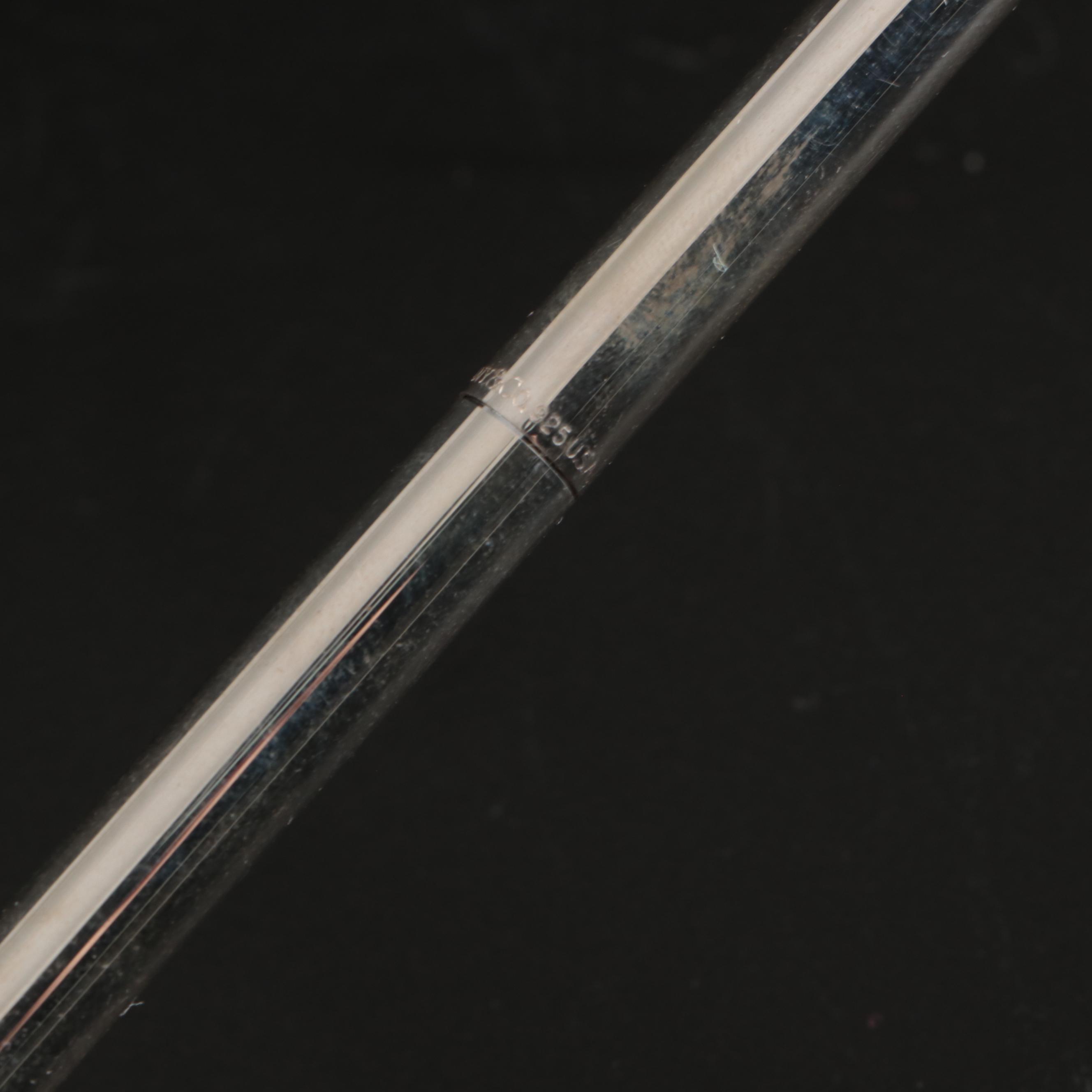 Tiffany & Co. Sterling Silver Double Ballpoint Pen Stand with Pens