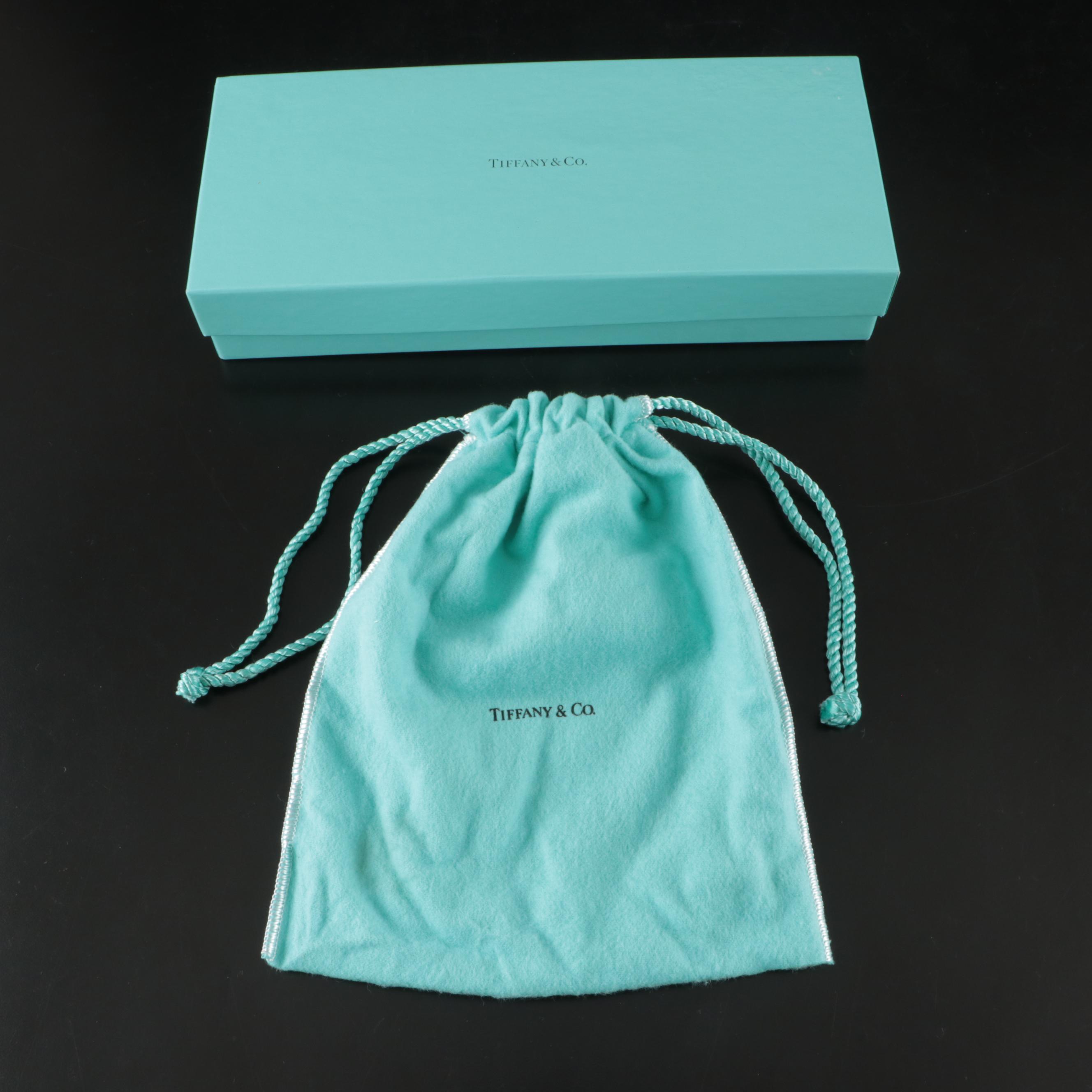 Tiffany & Co. Sterling Silver Double Ballpoint Pen Stand with Pens