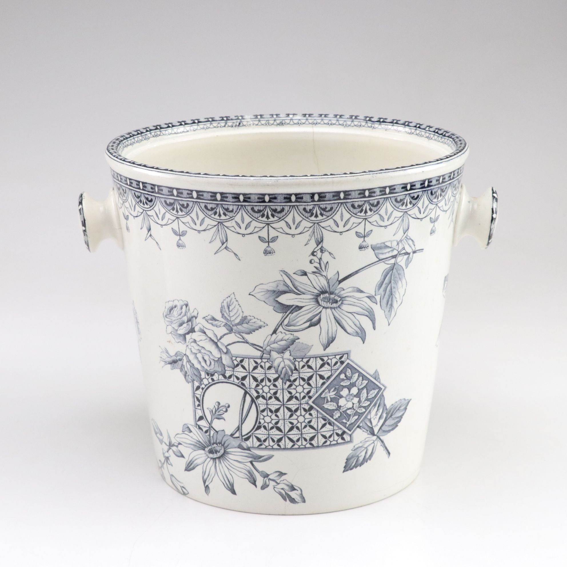 Hill Pottery "Ionia" and Maddock & Co. Transferware Planters