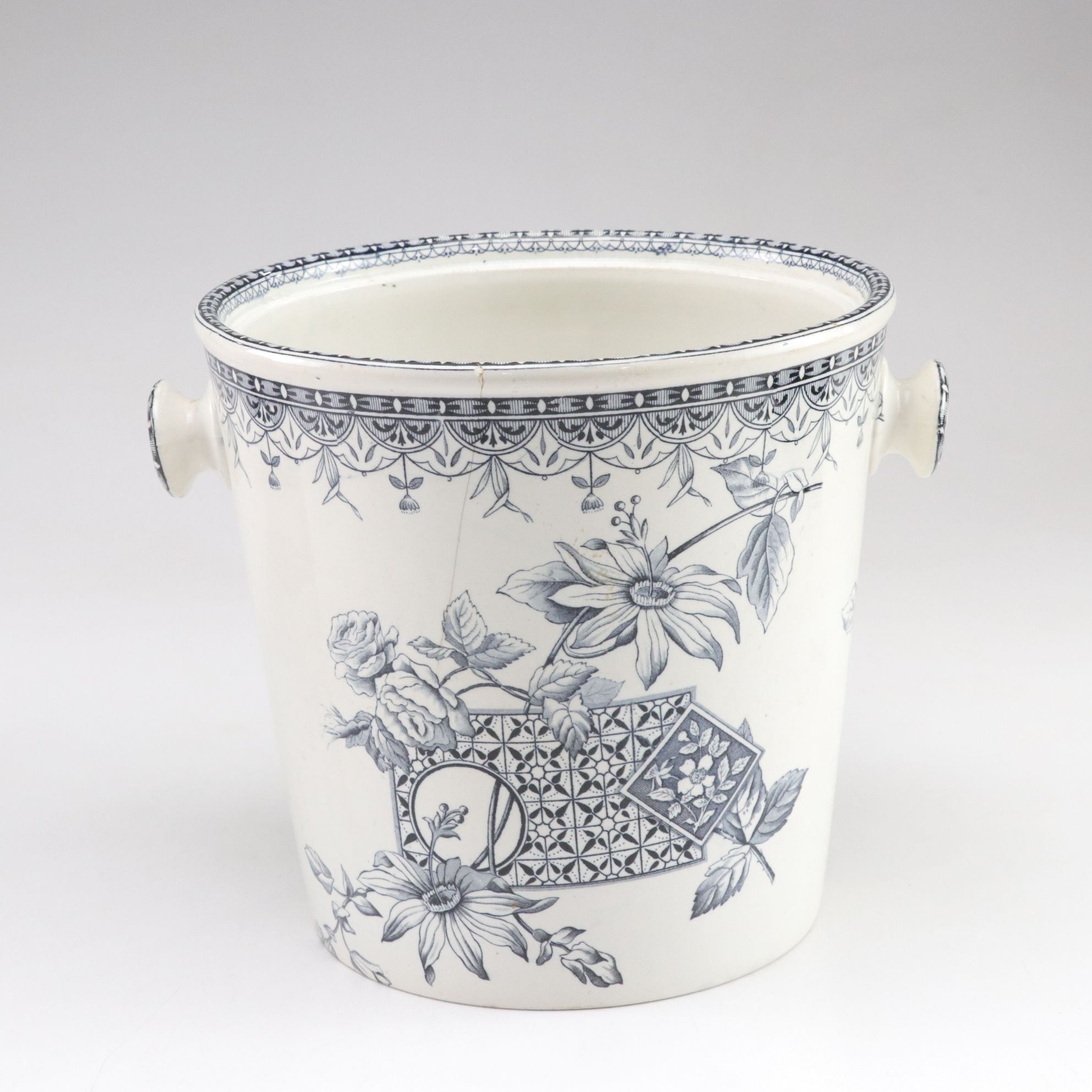 Hill Pottery "Ionia" and Maddock & Co. Transferware Planters