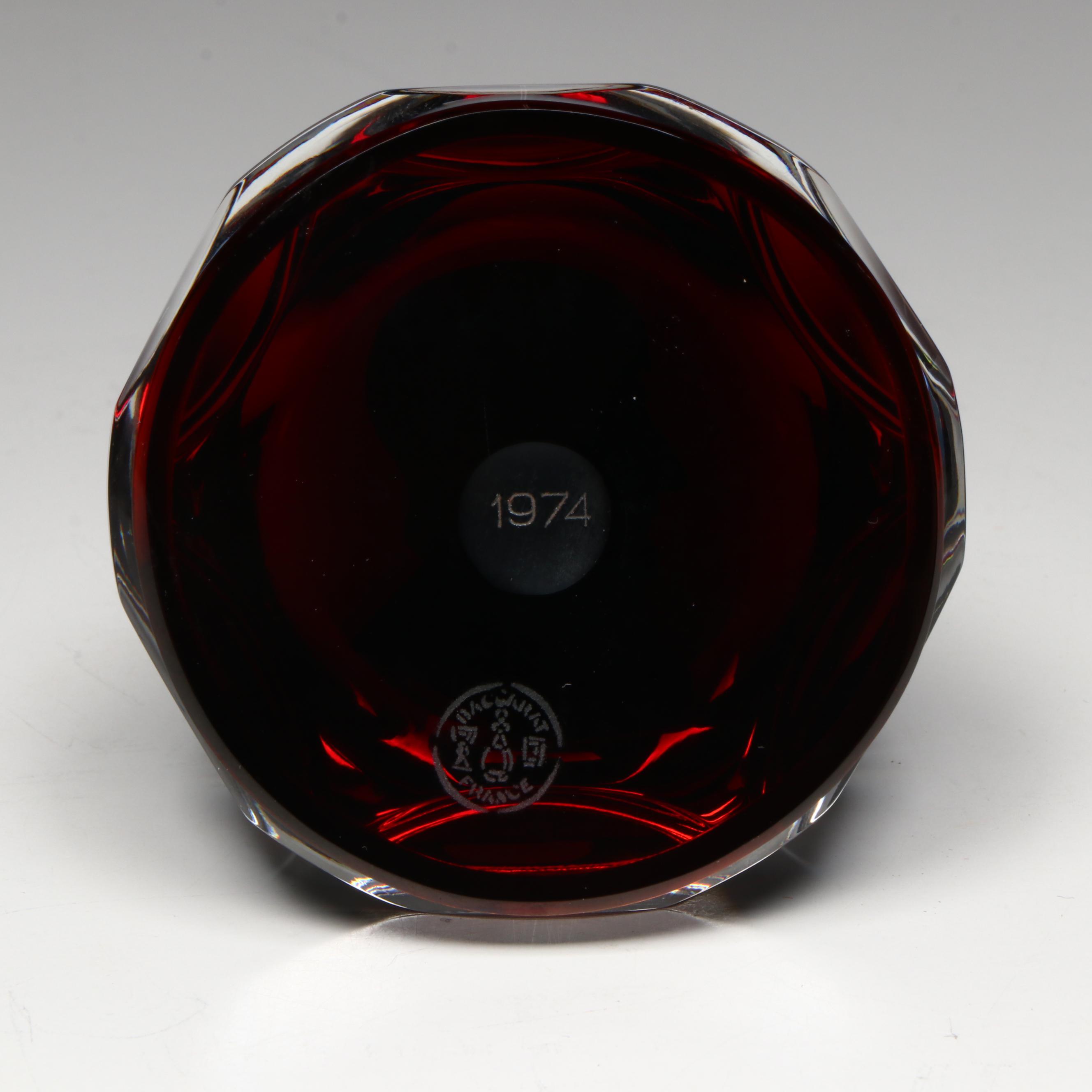 Baccarat Napoleon Bonaparte Portrait Sulphide Glass Paperweight, 1974