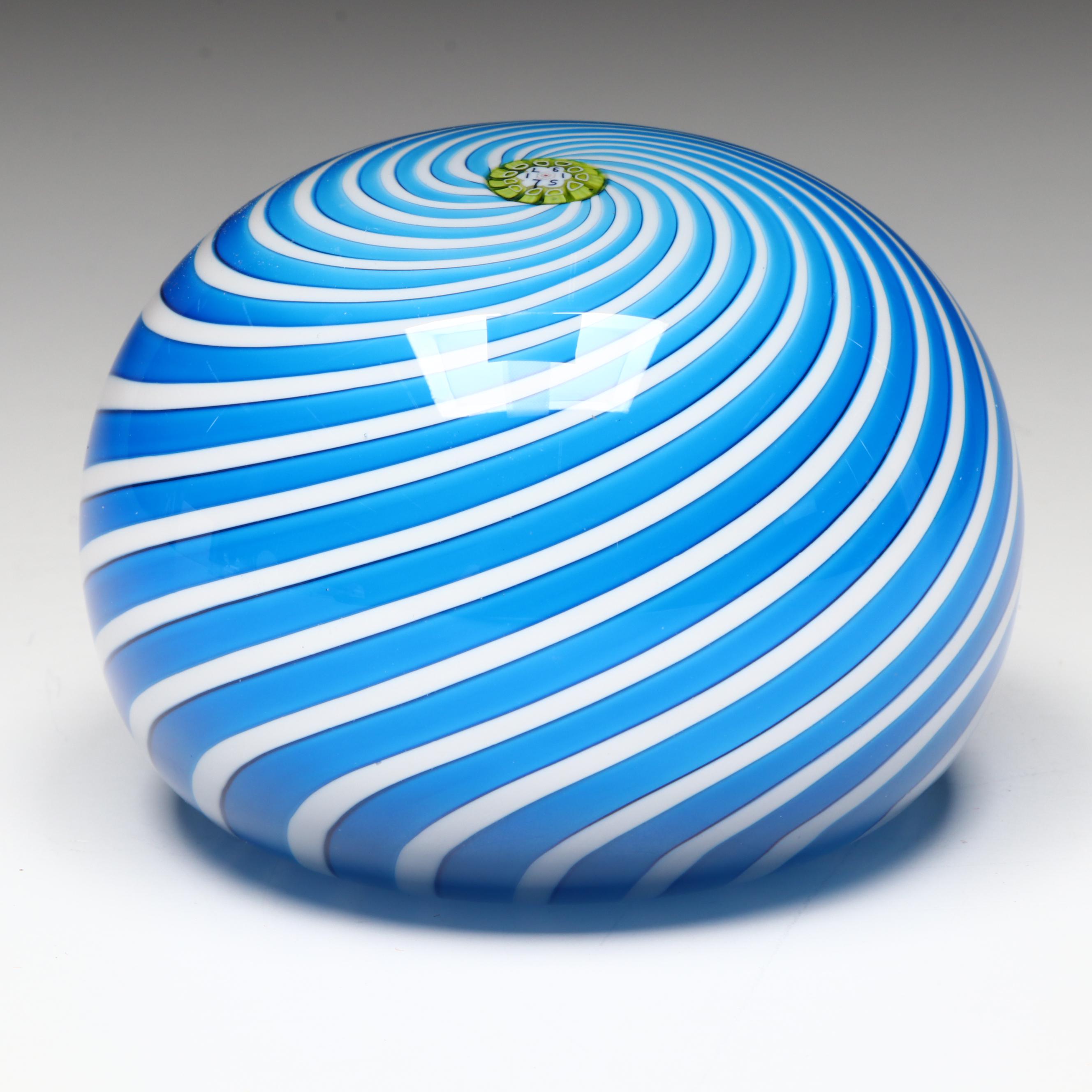 Saint-Louis Pinwheel Glass Paperweight, 1971