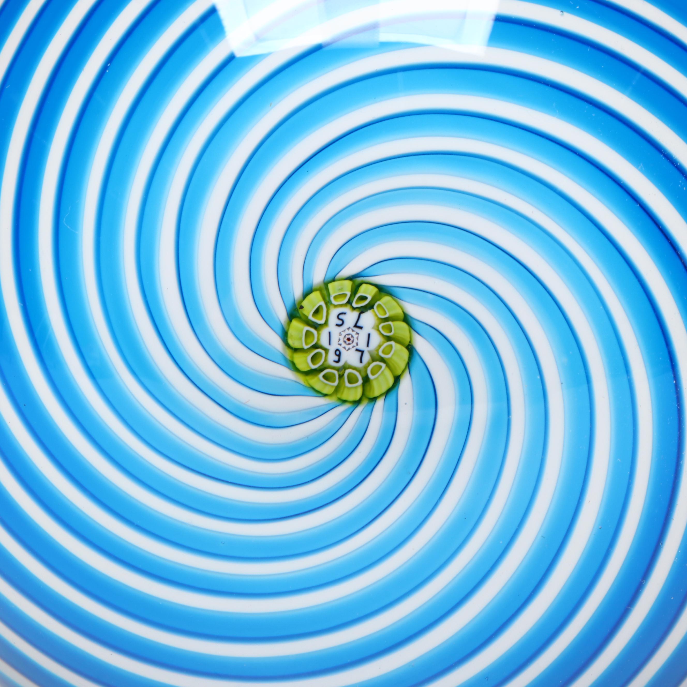 Saint-Louis Pinwheel Glass Paperweight, 1971