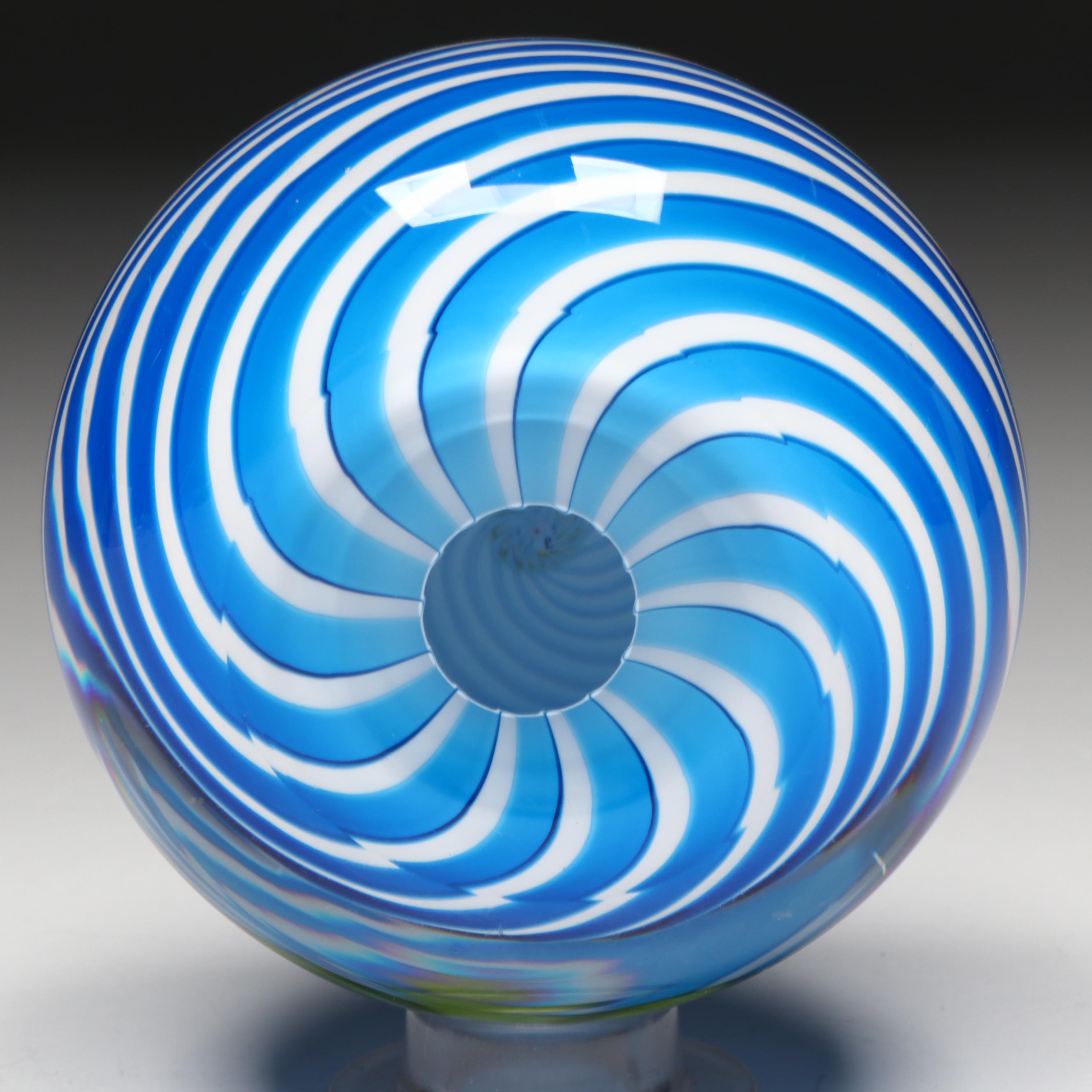 Saint-Louis Pinwheel Glass Paperweight, 1971