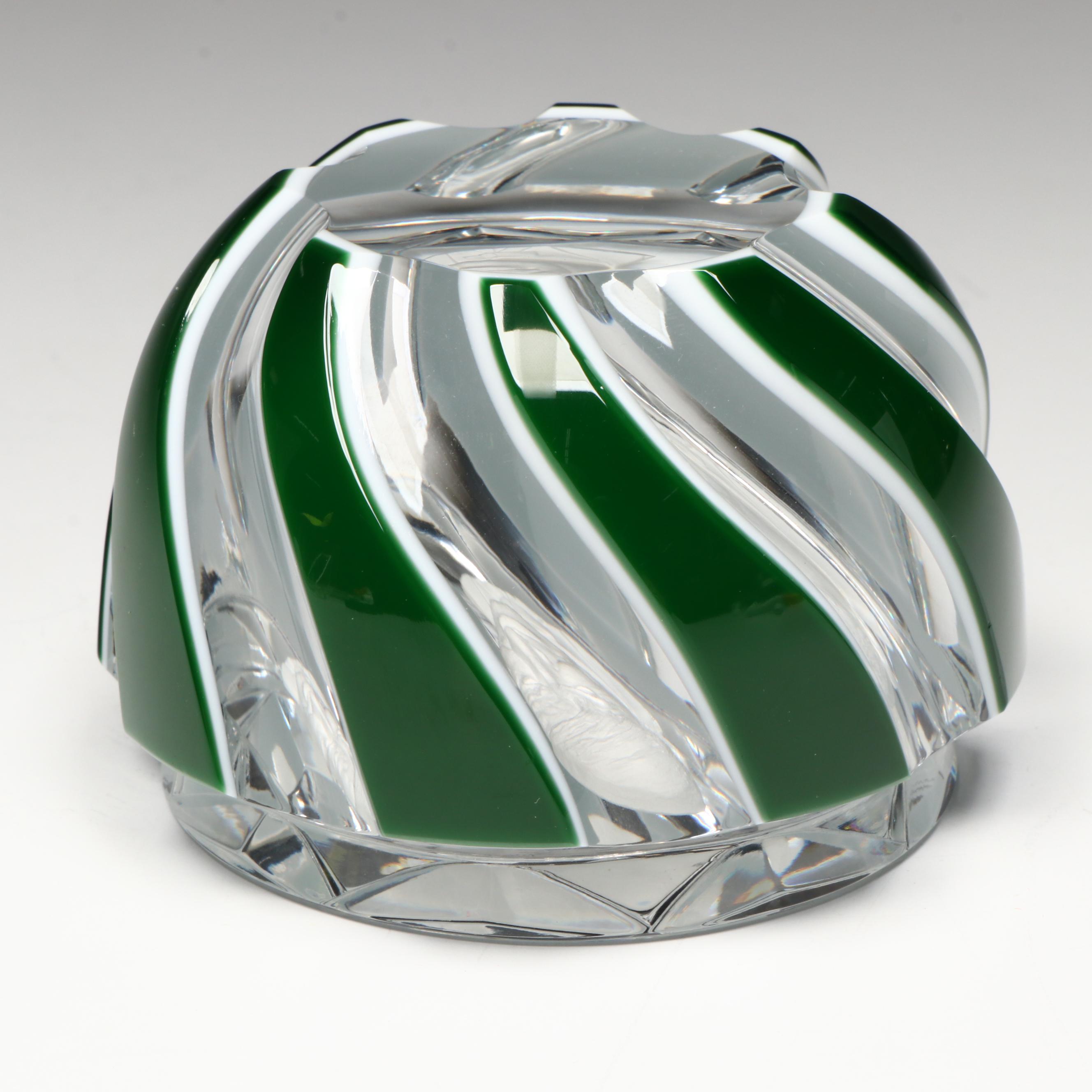 Baccarat Sulphide Will Rogers Portrait Glass Paperweight