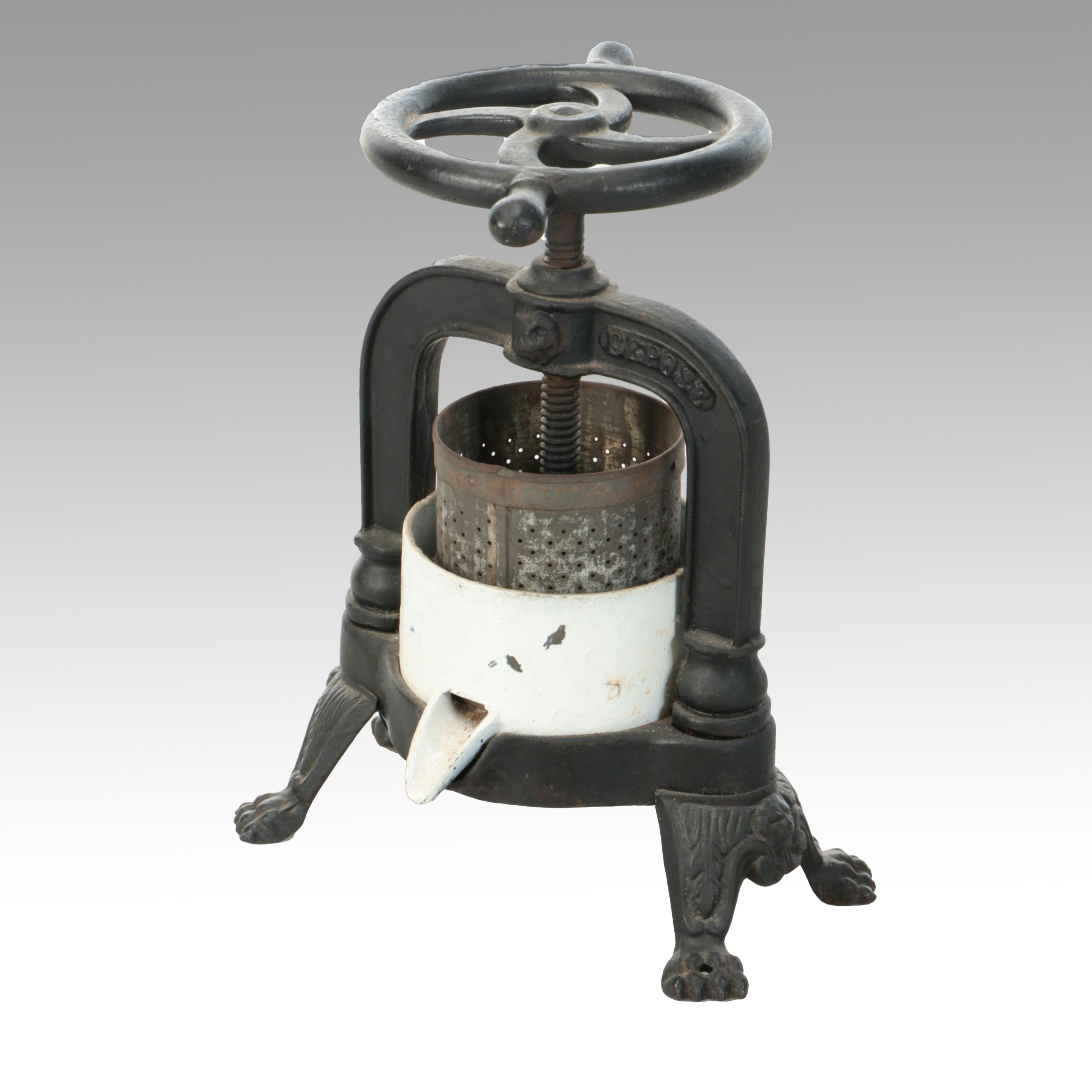 Footed Cast Iron Press