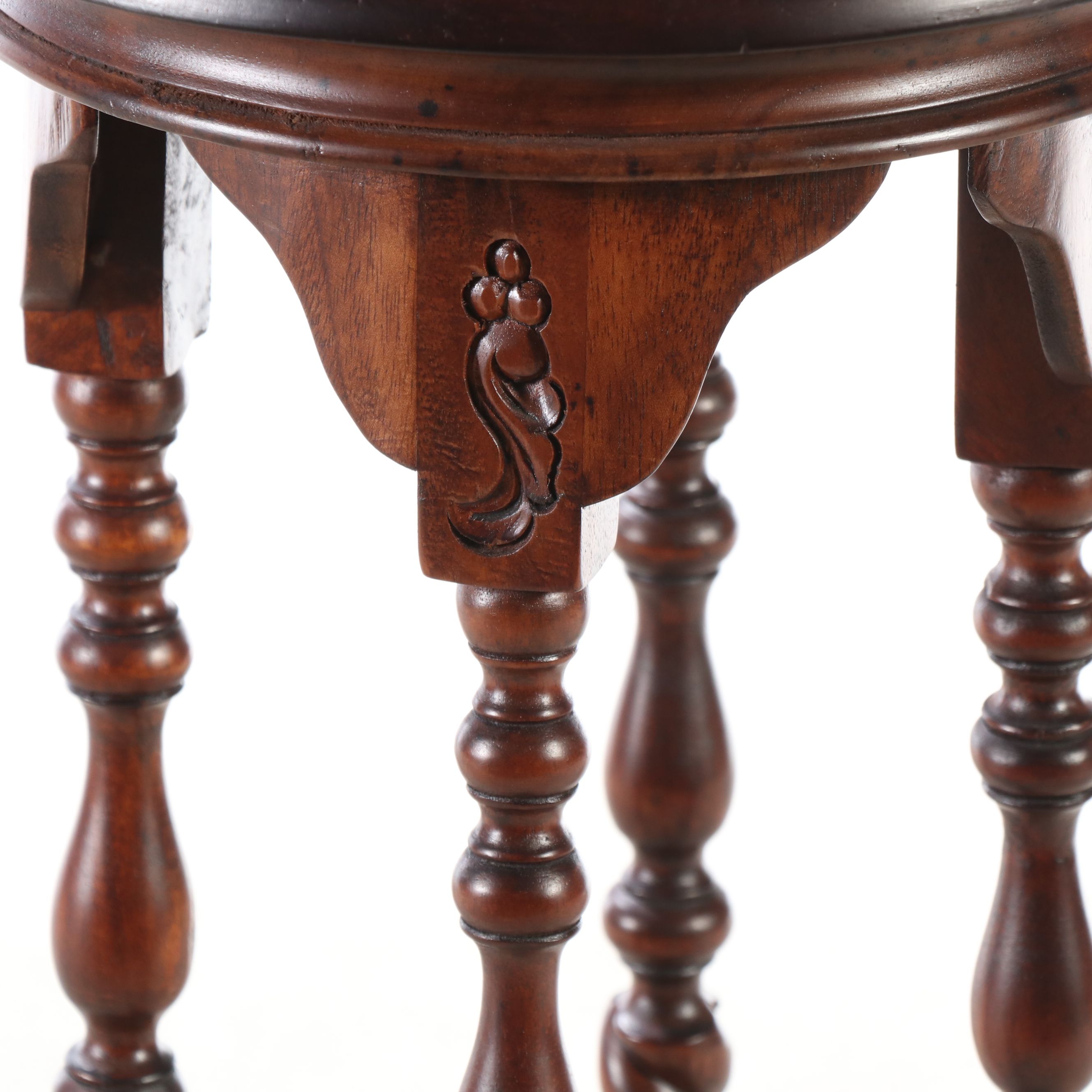 Pair of Mahogany Barley Twist Candlestands