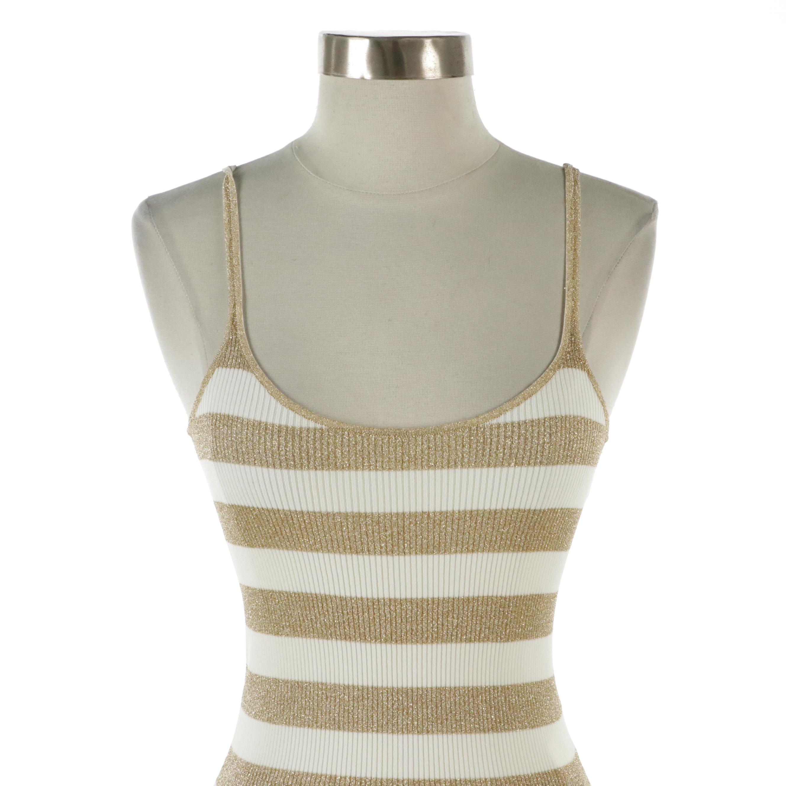 Dolce & Gabbana Striped Knit Tank and Striped Wool Knit Turtleneck with Tags