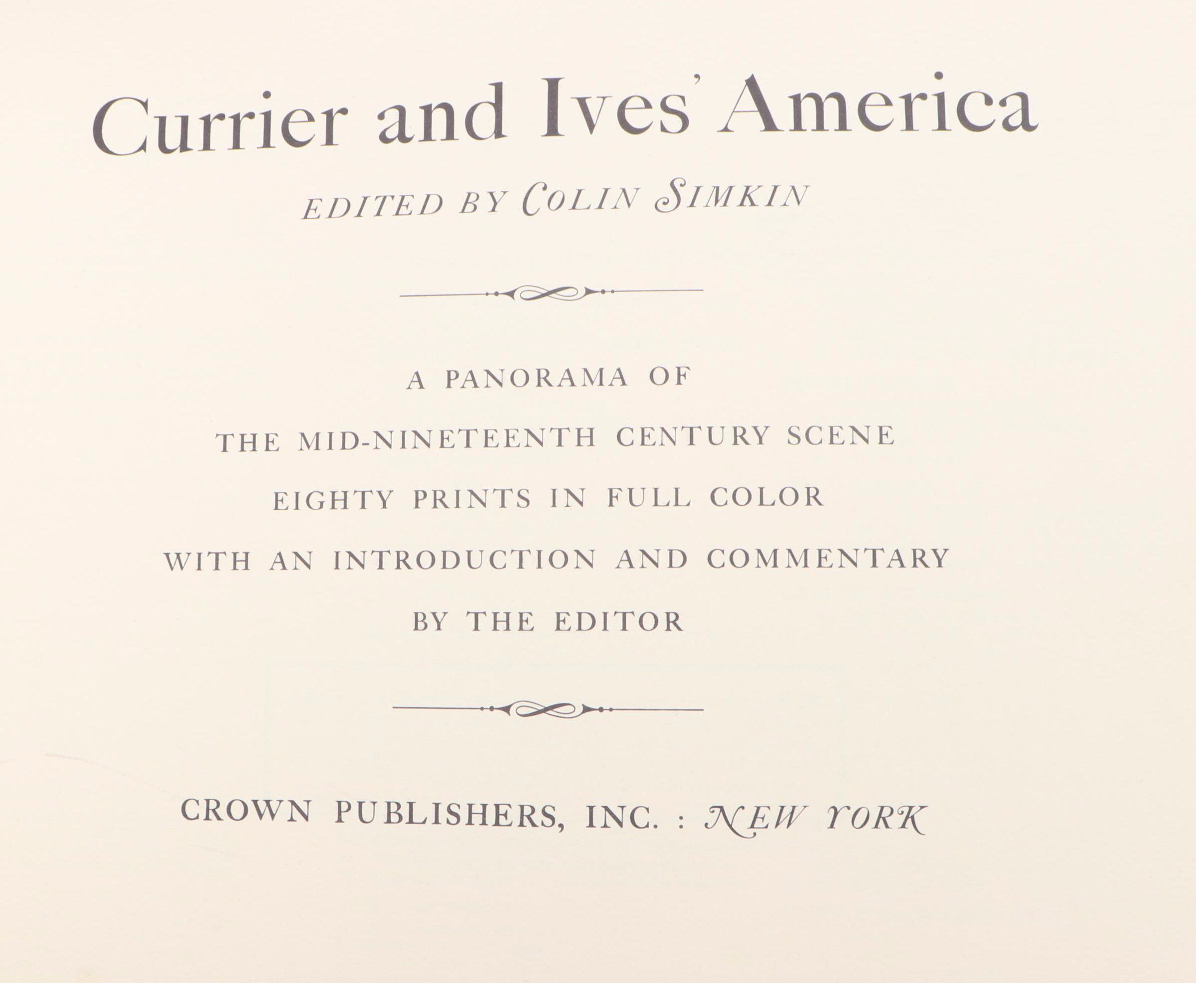Illustrated "Currier & Ives' America" Folio Edited by Colin Simkin, 1952