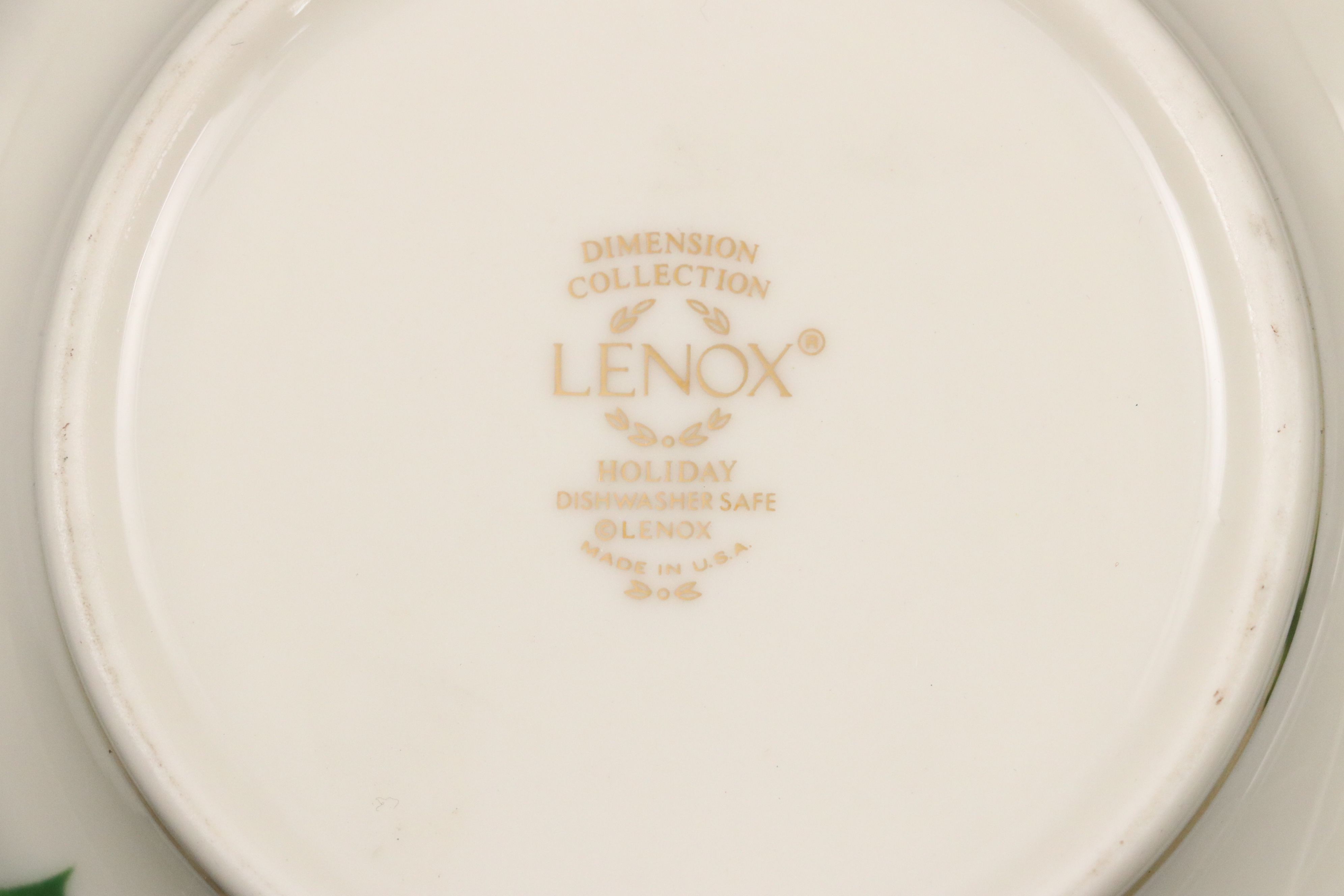 Lenox "Holiday" Bowls and Plates with Candlesticks and Repoussé Berry Spoons