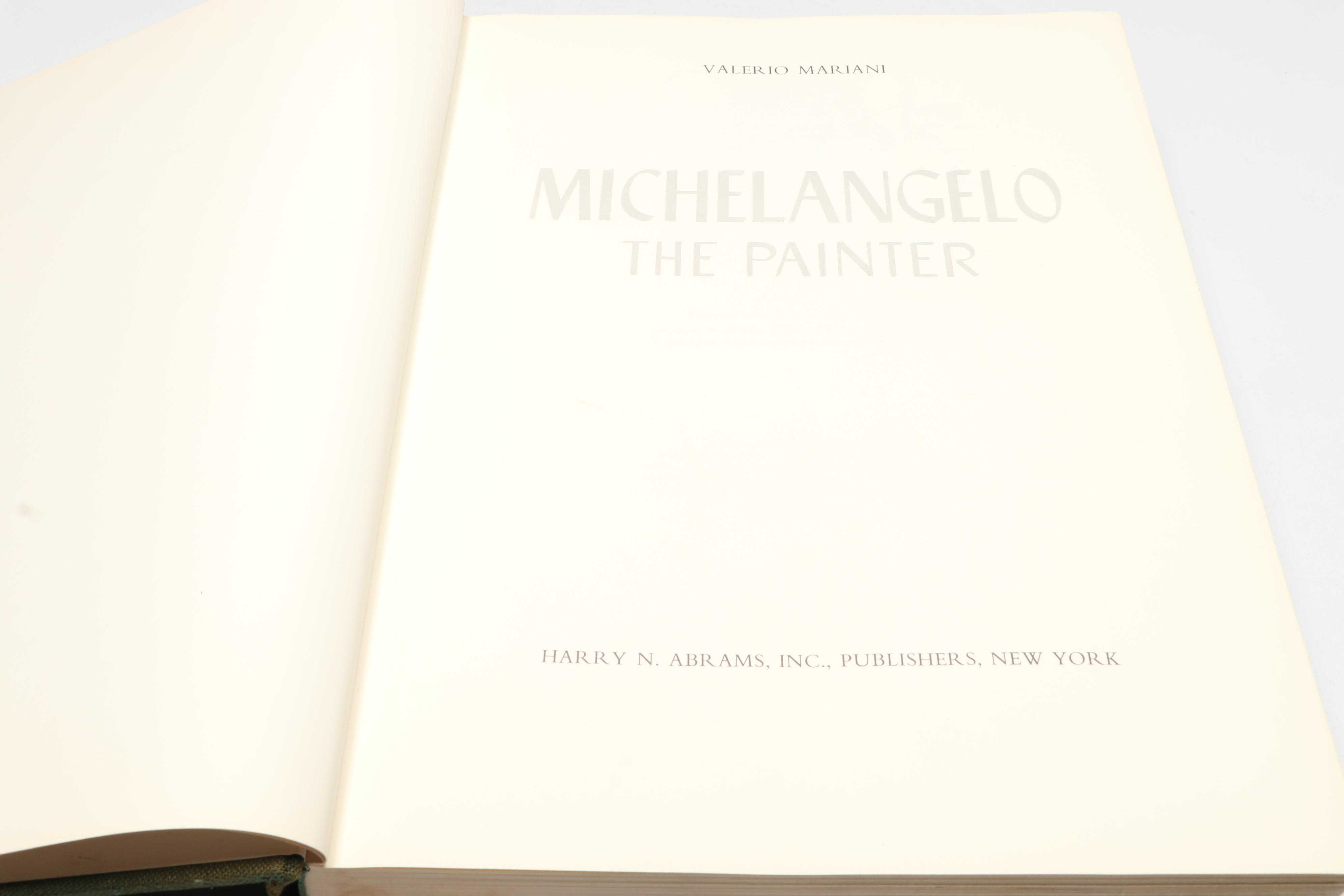 First Edition "Michelangelo the Painter" by Valerio Mariani, 1964