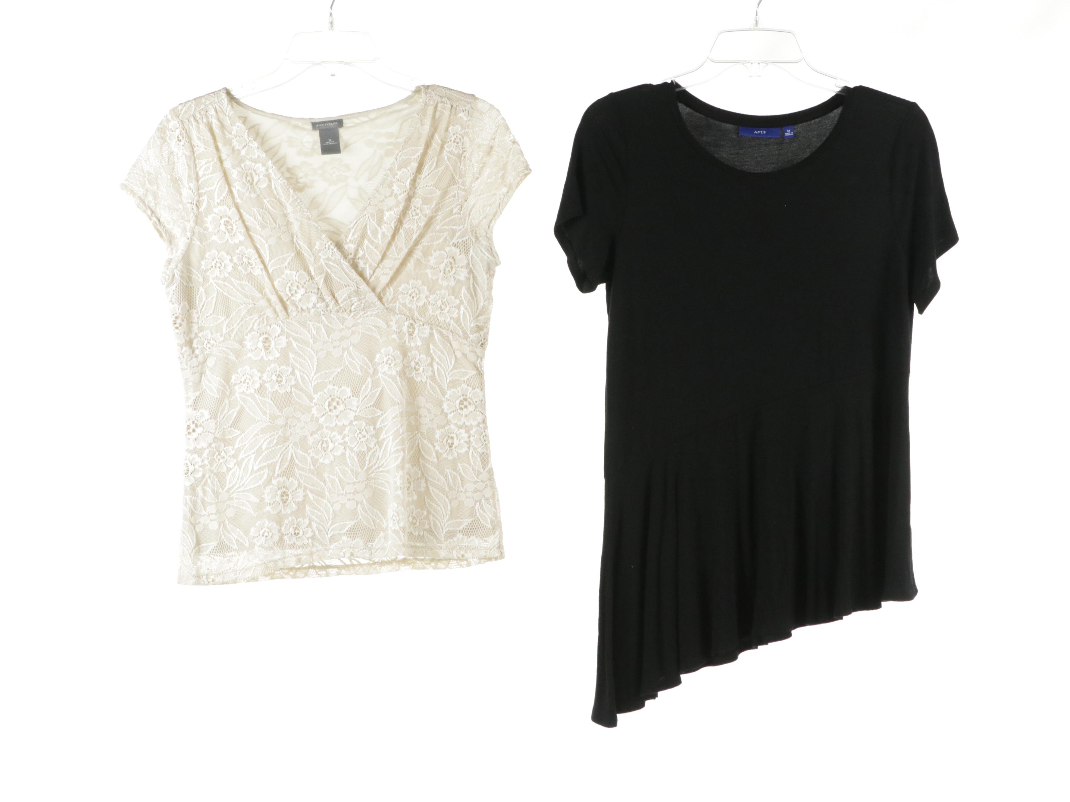 Danier Leather Jacket, Charter Club Silk Cardigan w/ Daisy Fuentes & Other Tops