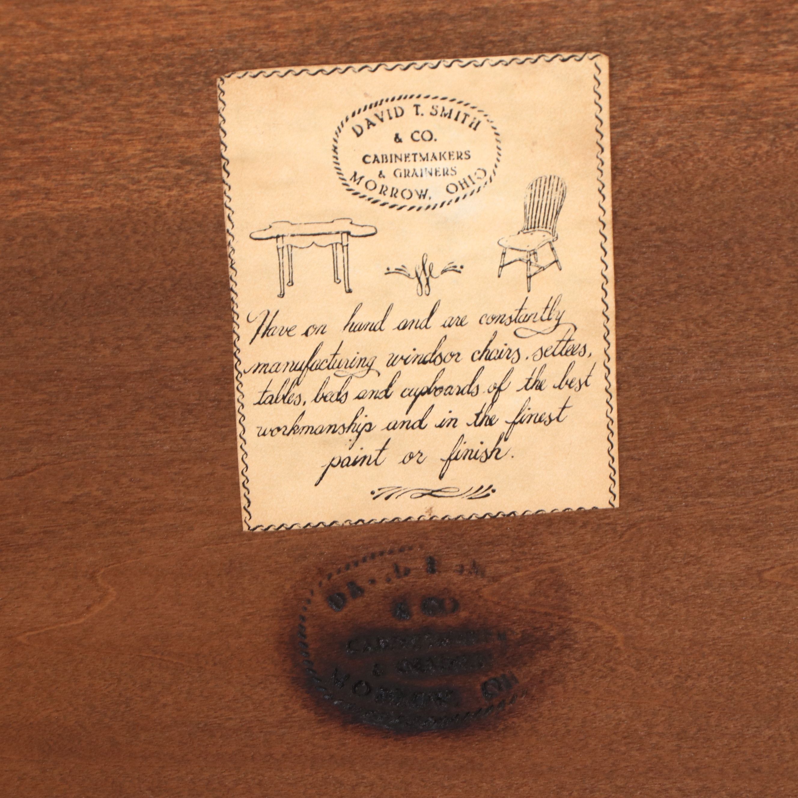 Early David T. Smith Queen Anne Style Single-Drawer Maple Lowboy