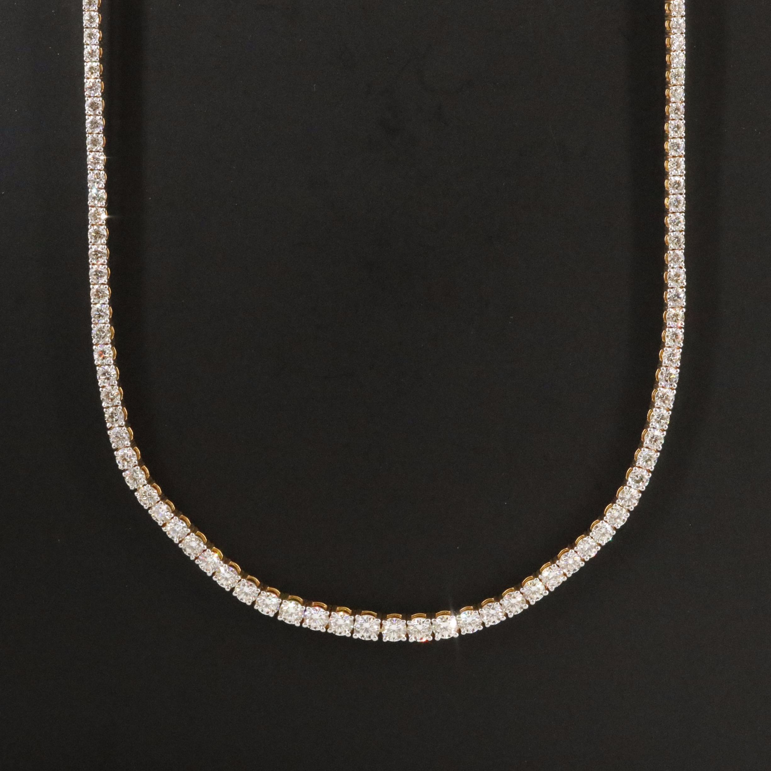 14K 10.87 CTW Diamond Riviera Necklace