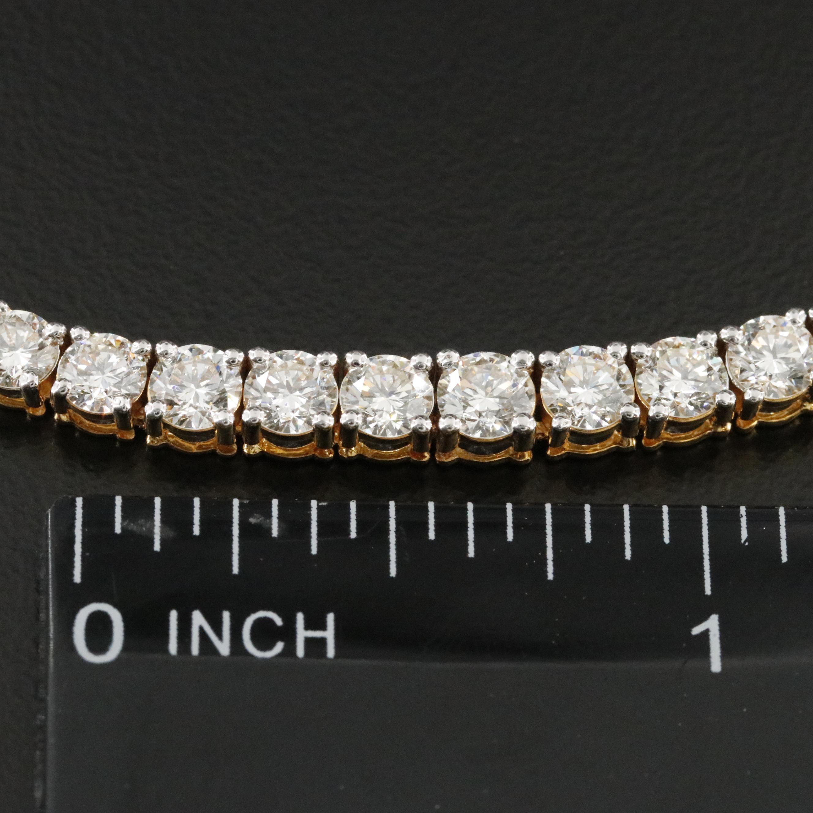 14K 10.87 CTW Diamond Riviera Necklace