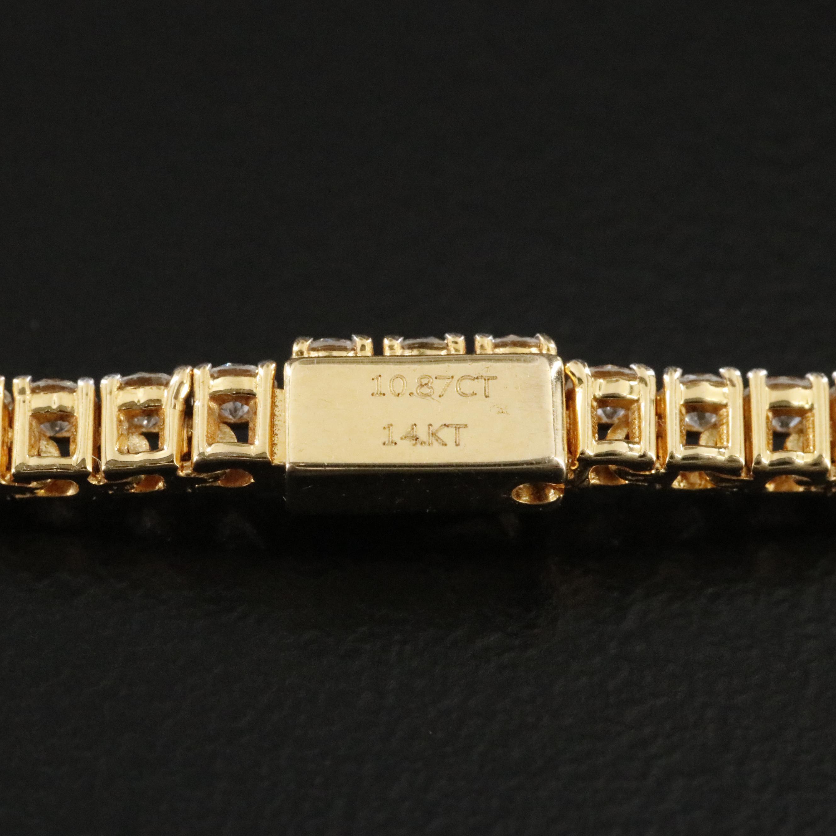 14K 10.87 CTW Diamond Riviera Necklace