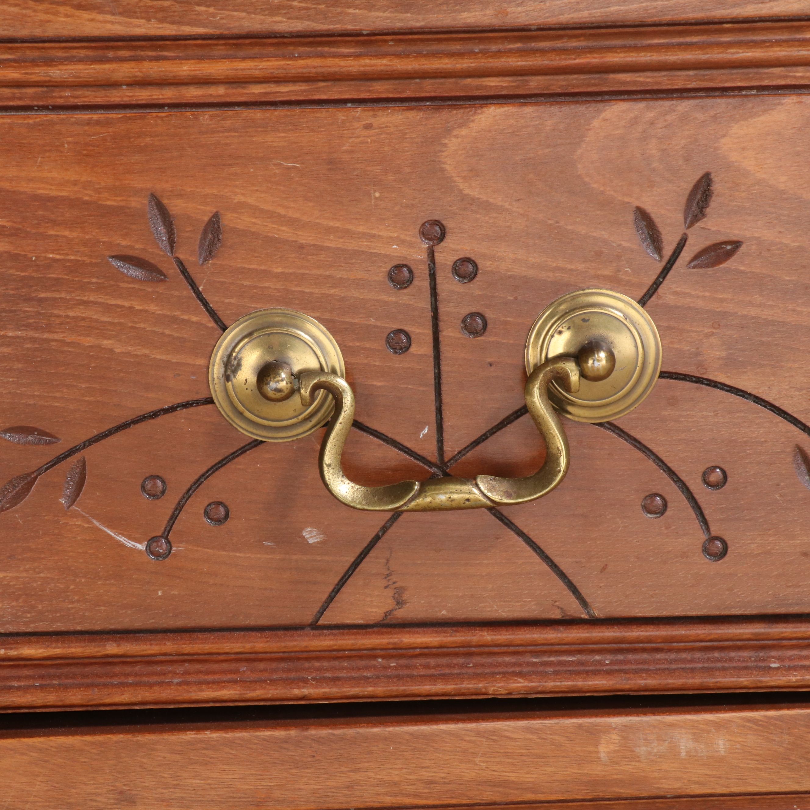 Antique Eastlake Sycamore Washstand