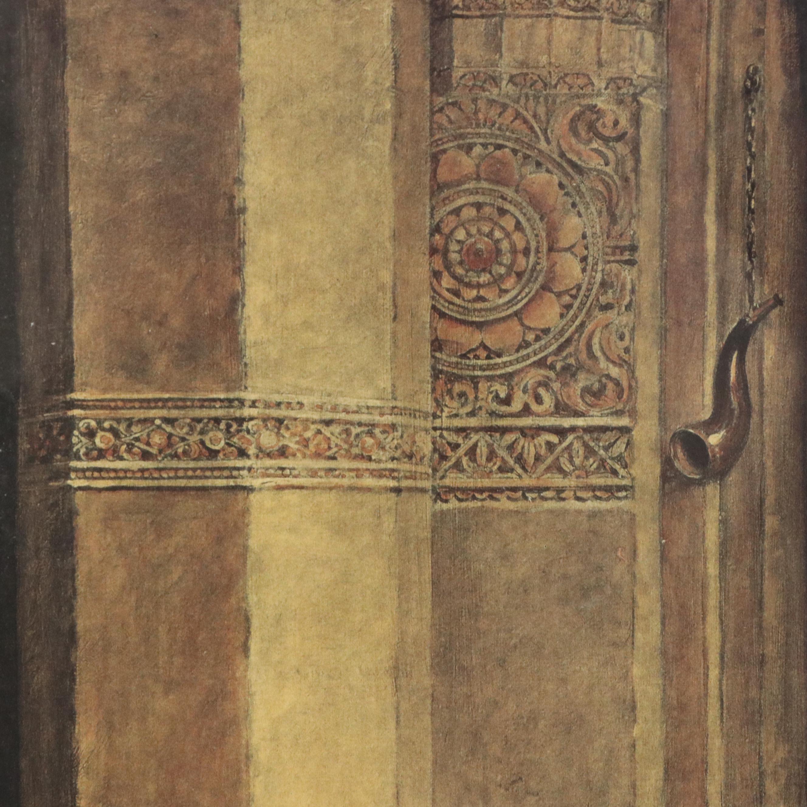 After Briton Rivière Offset Lithograph "Temple Leopards"