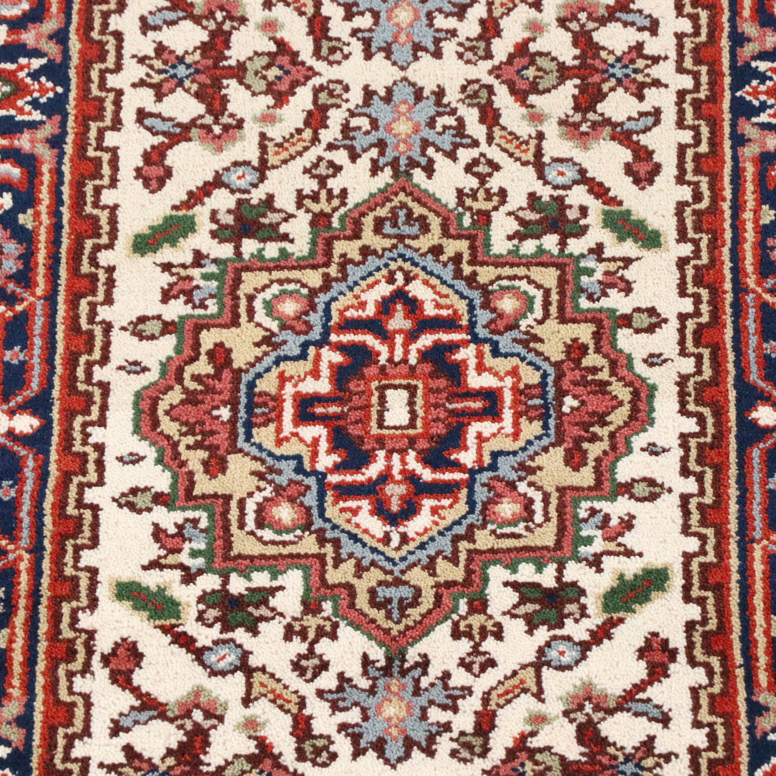 2'6 x 10'3 Hand-Knotted Indo-Persian Serapi Carpet Runner