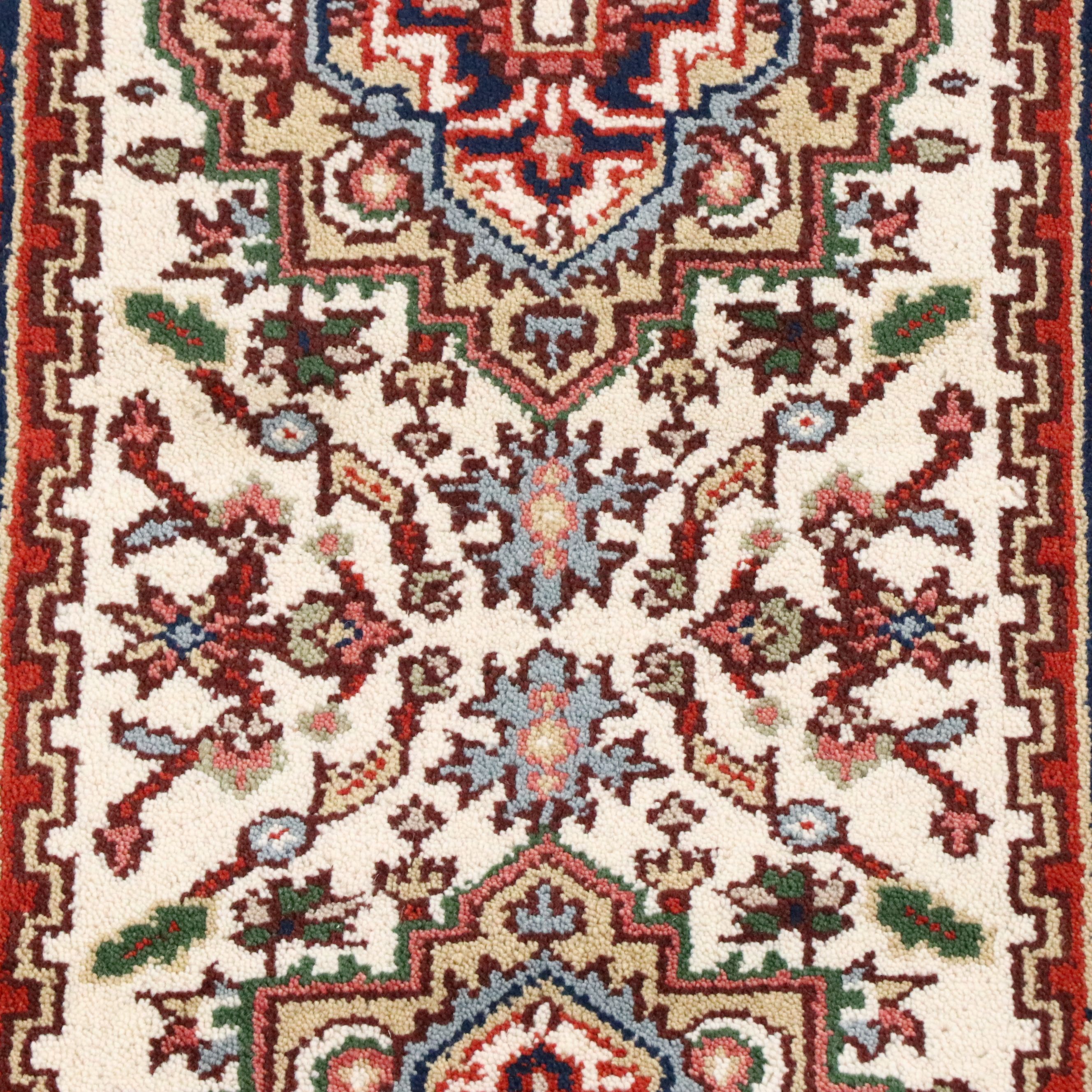 2'6 x 10'3 Hand-Knotted Indo-Persian Serapi Carpet Runner