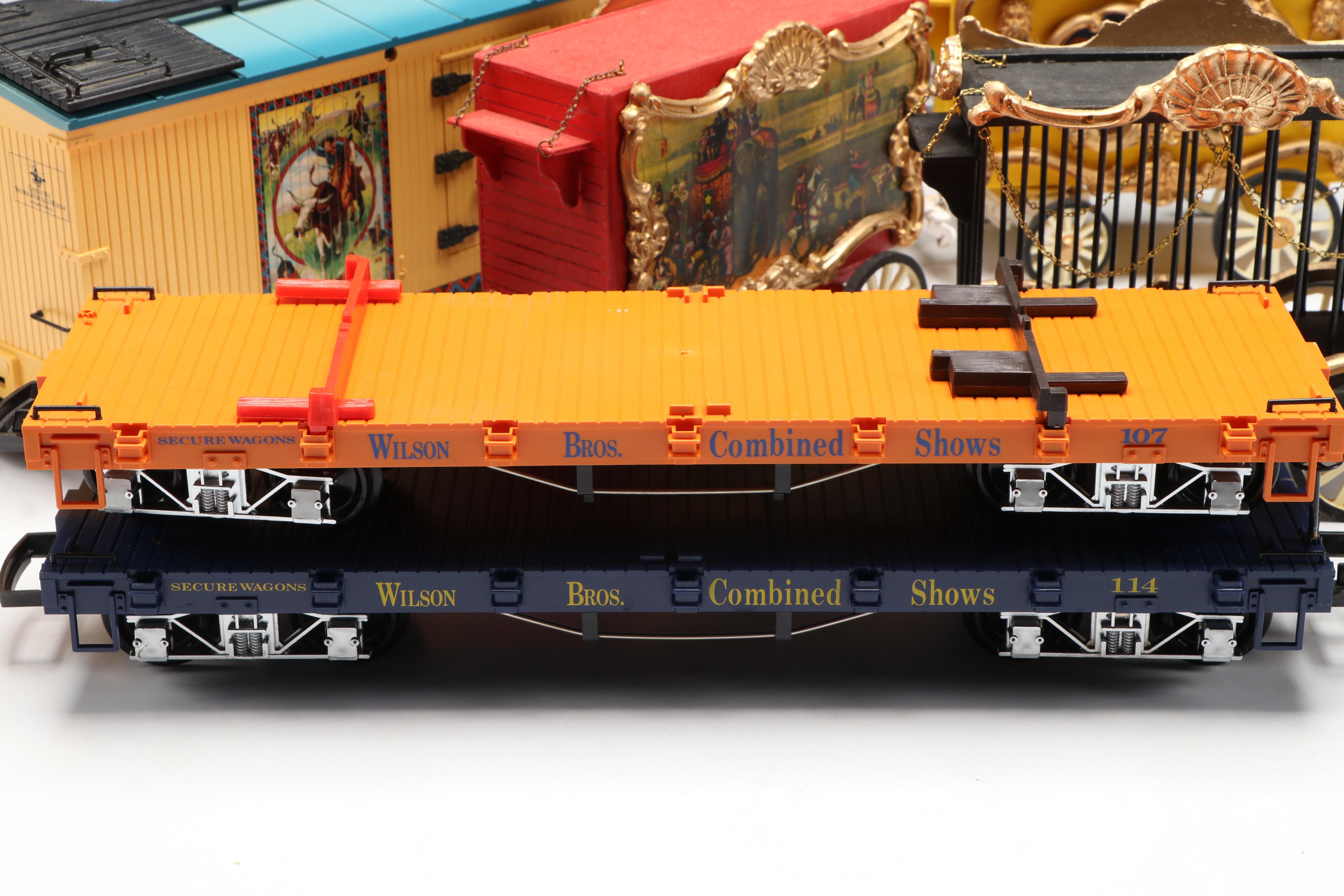 LGB G Scale Wilson Bros. Circus Train Cars with Accessories