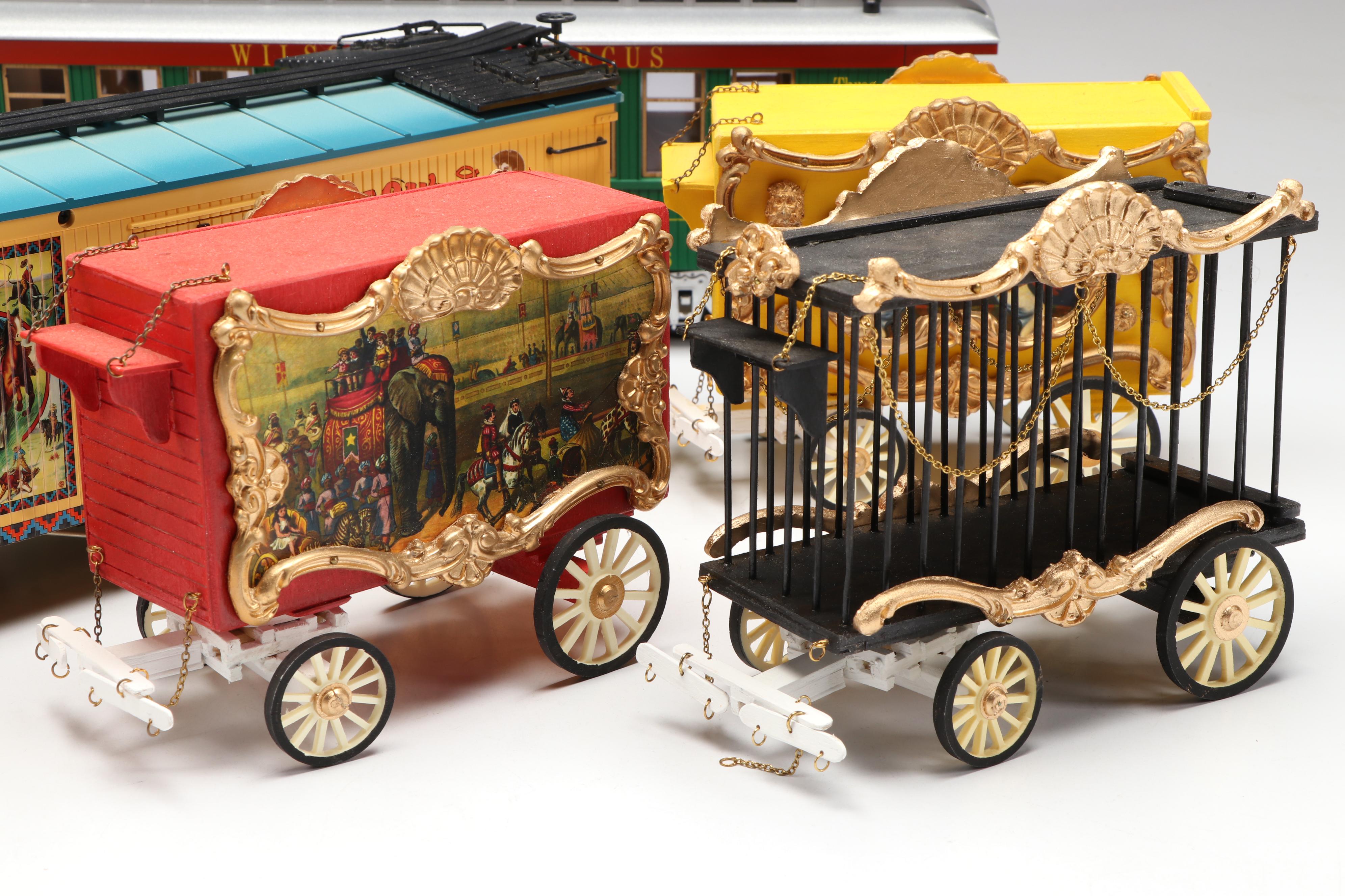 LGB G Scale Wilson Bros. Circus Train Cars with Accessories