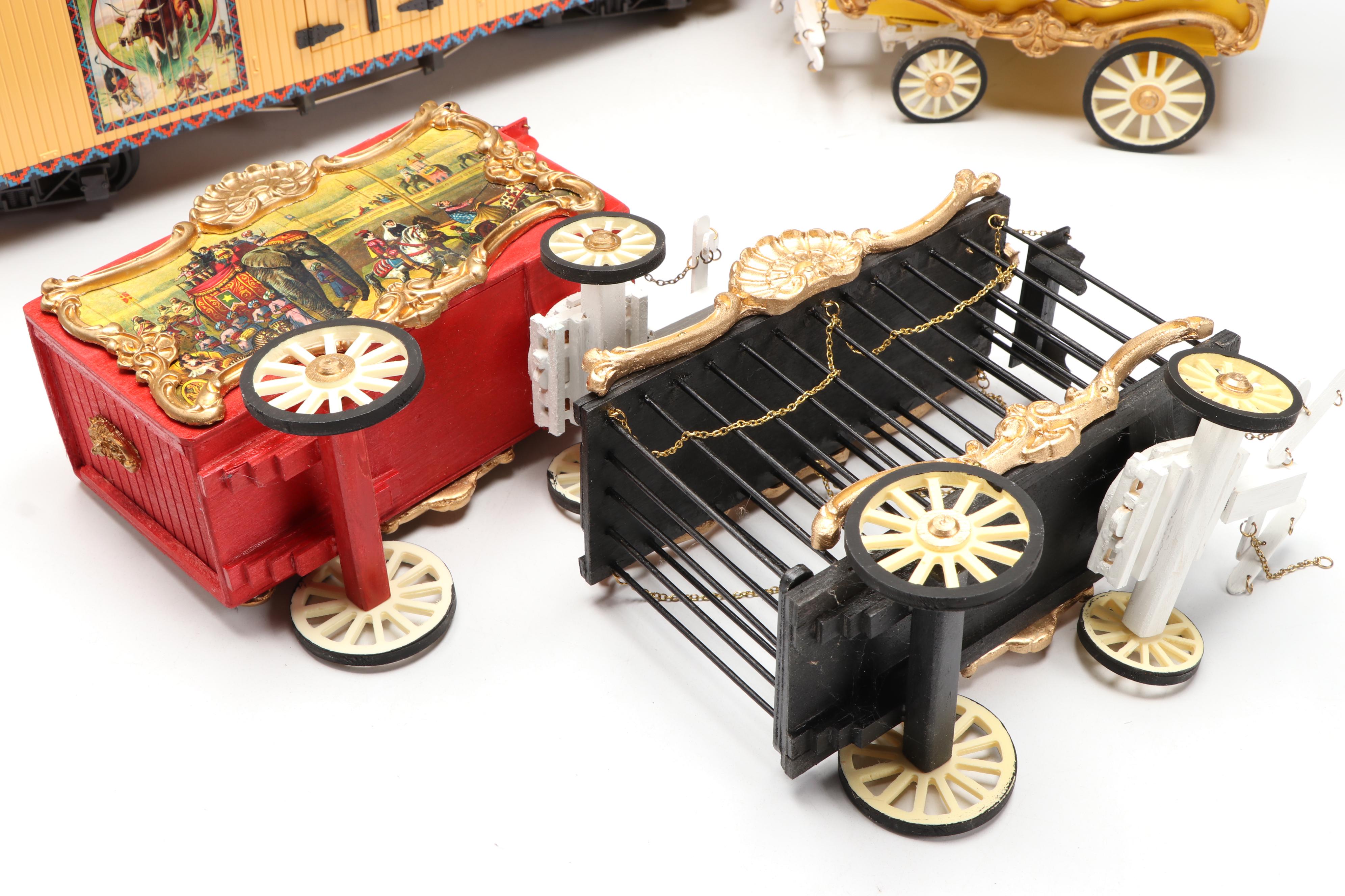LGB G Scale Wilson Bros. Circus Train Cars with Accessories
