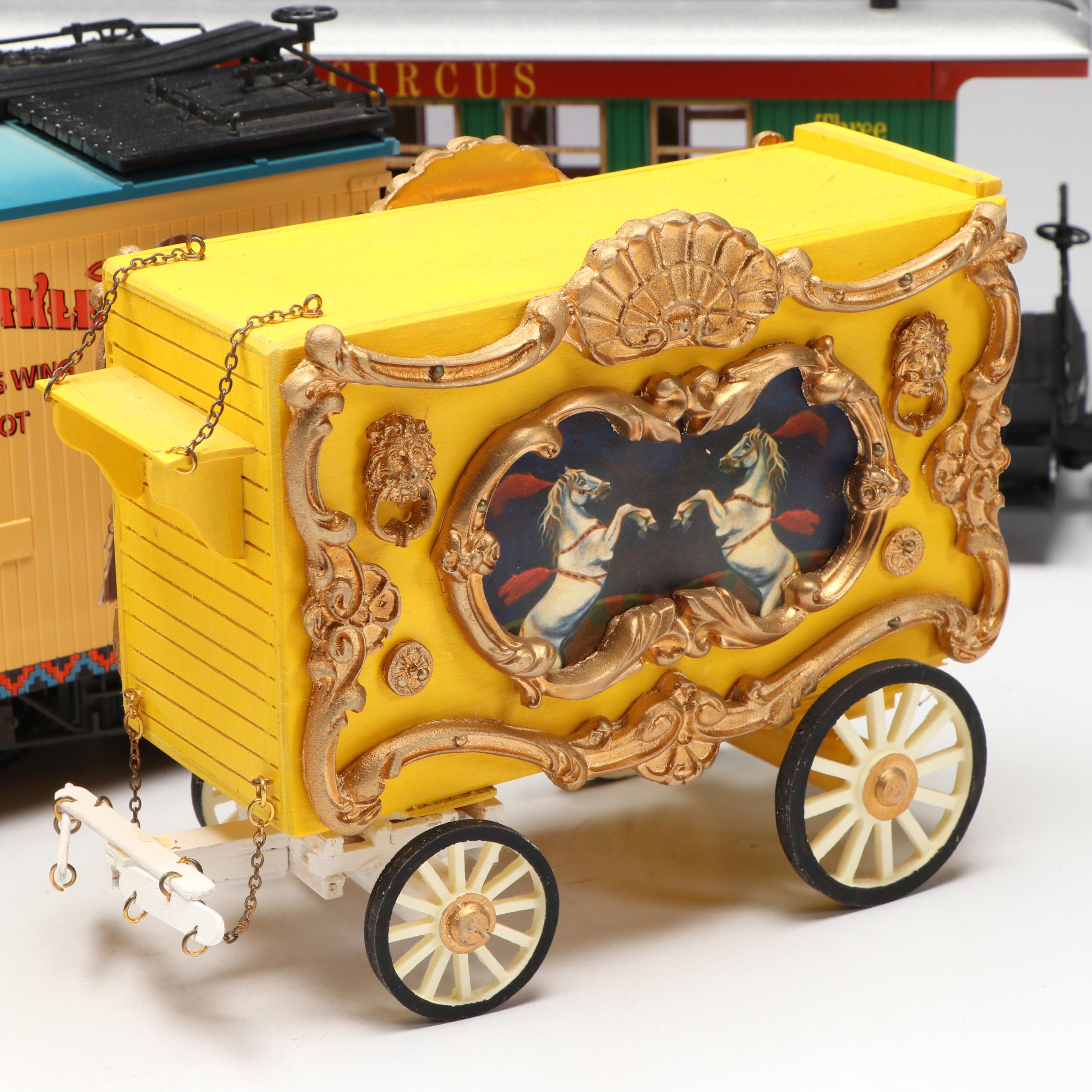LGB G Scale Wilson Bros. Circus Train Cars with Accessories