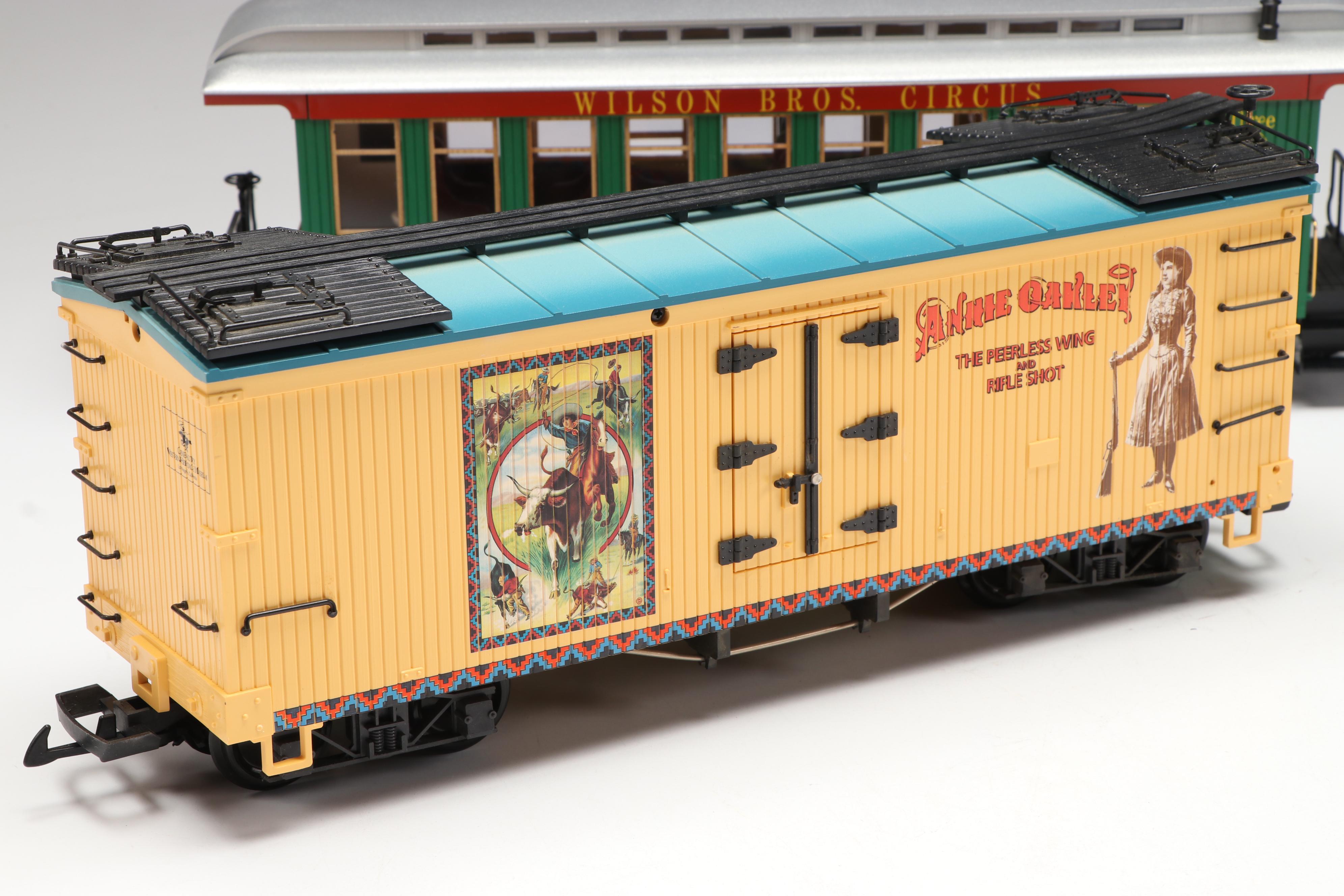 LGB G Scale Wilson Bros. Circus Train Cars with Accessories