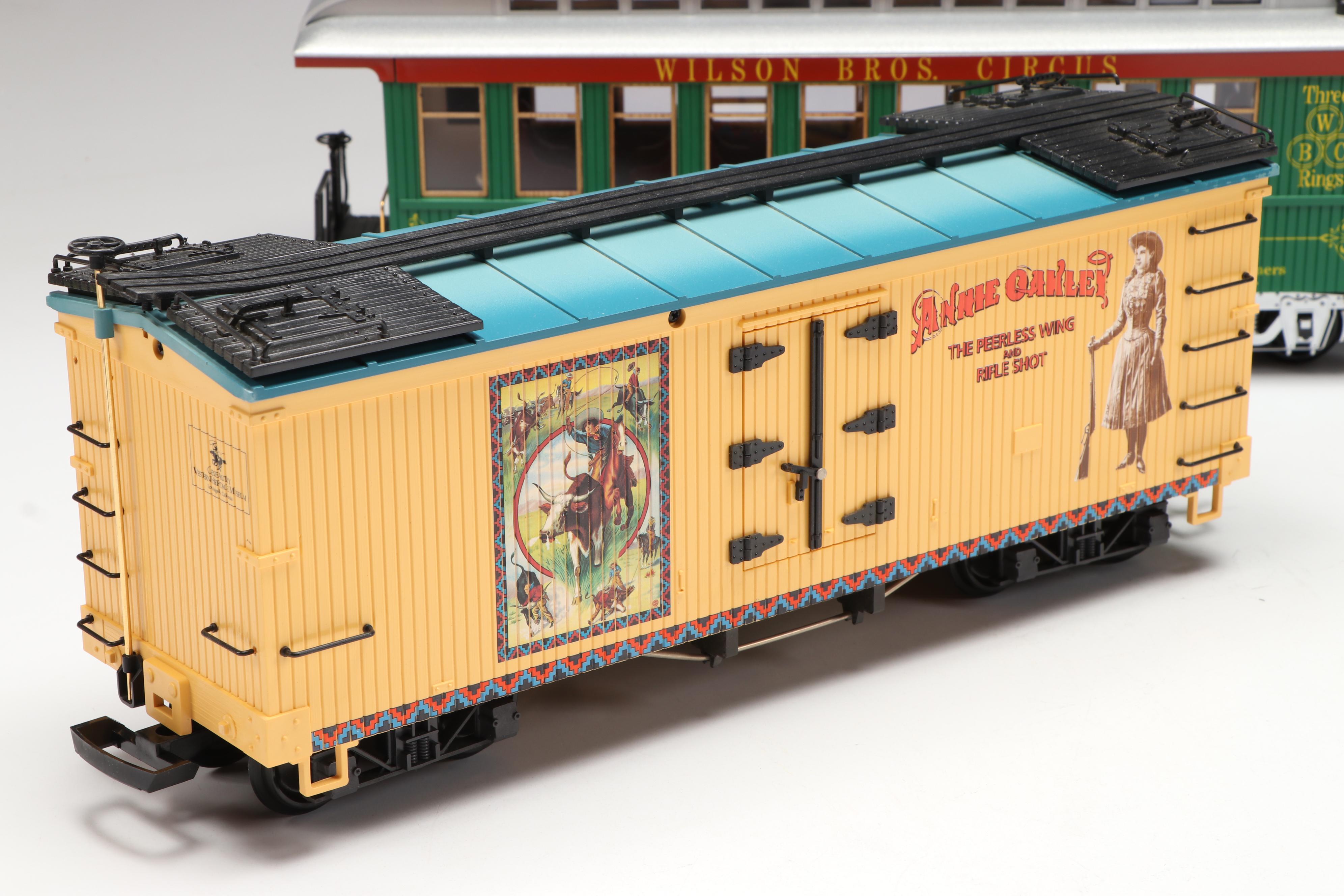 LGB G Scale Wilson Bros. Circus Train Cars with Accessories