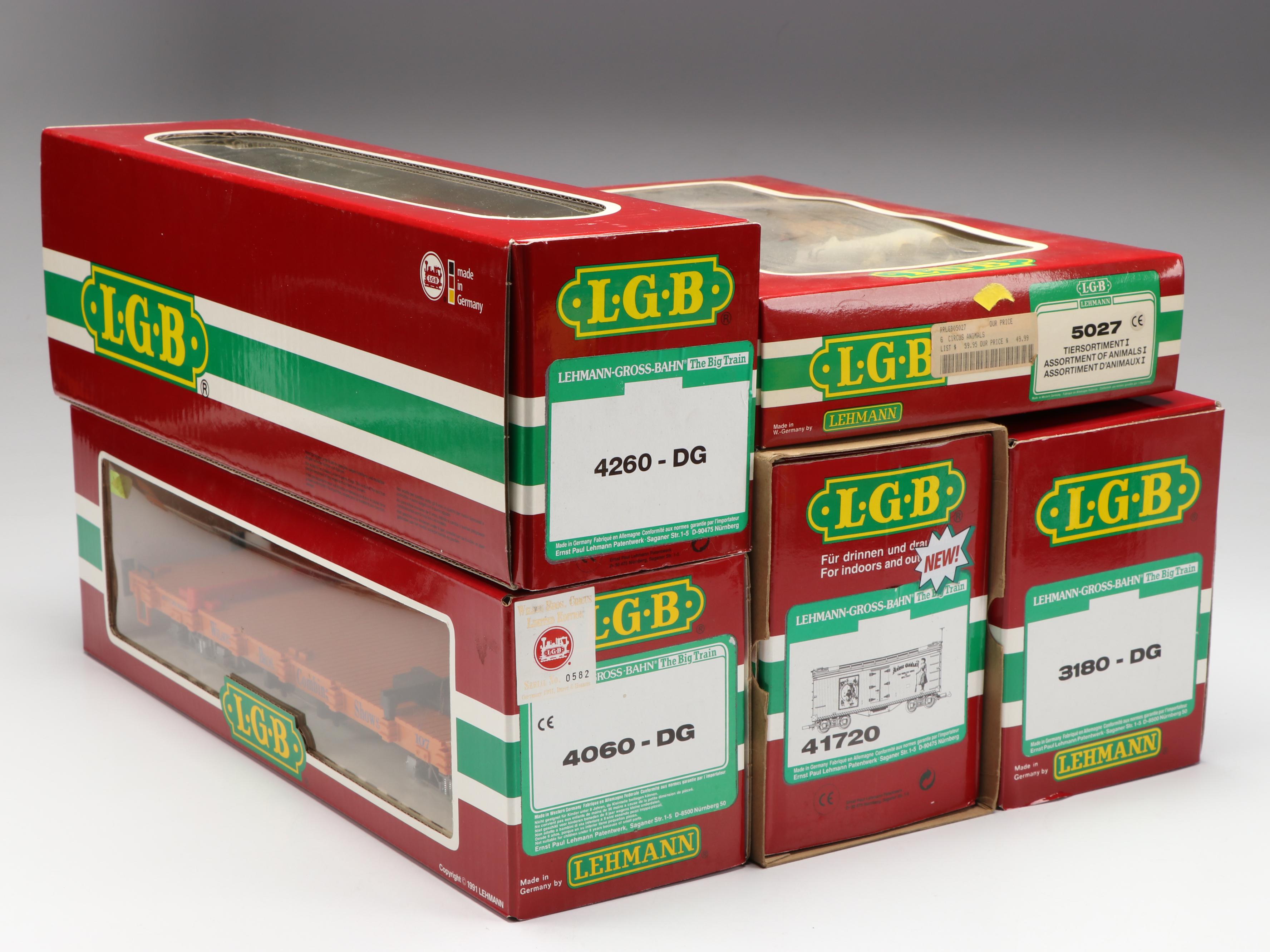 LGB G Scale Wilson Bros. Circus Train Cars with Accessories