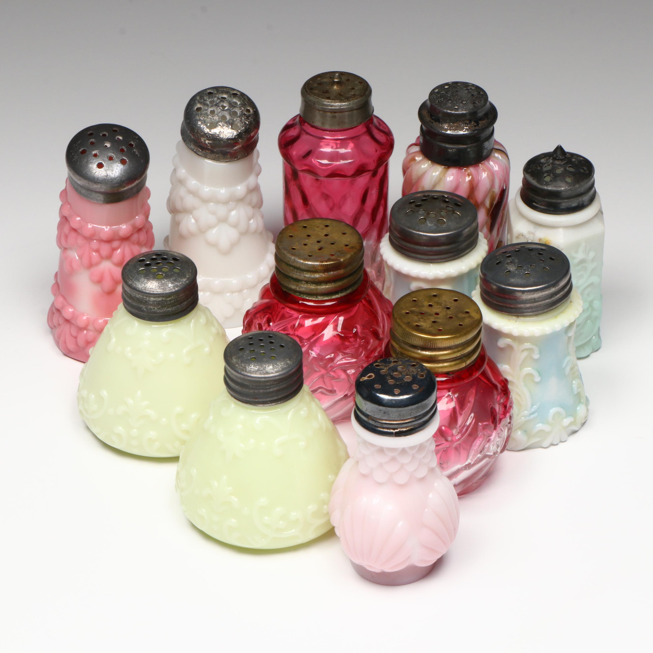 EAPG Yarn and Other Art Glass Salt and Pepper Shakers