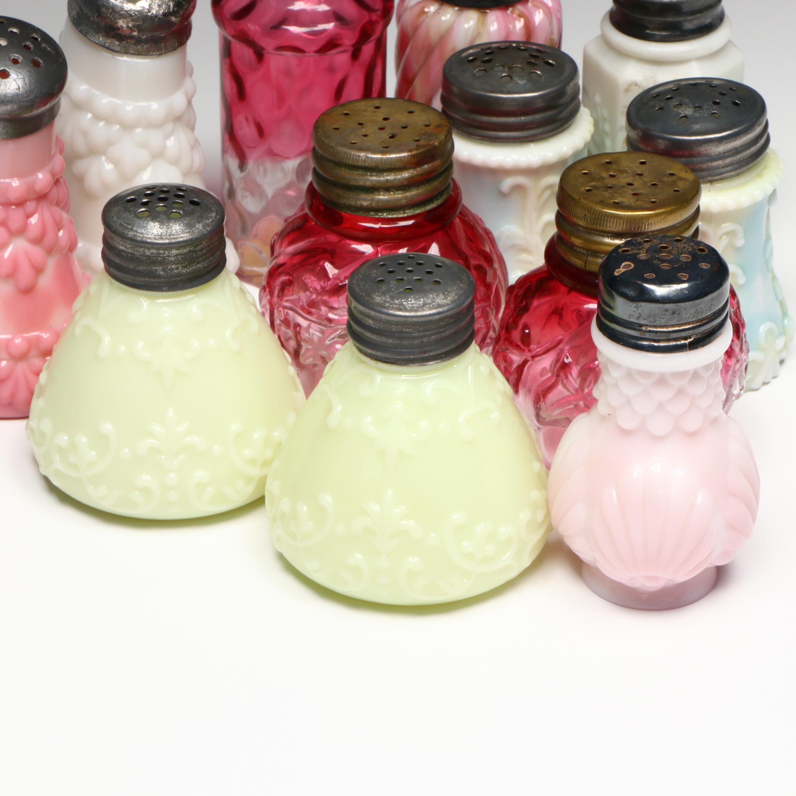 EAPG Yarn and Other Art Glass Salt and Pepper Shakers