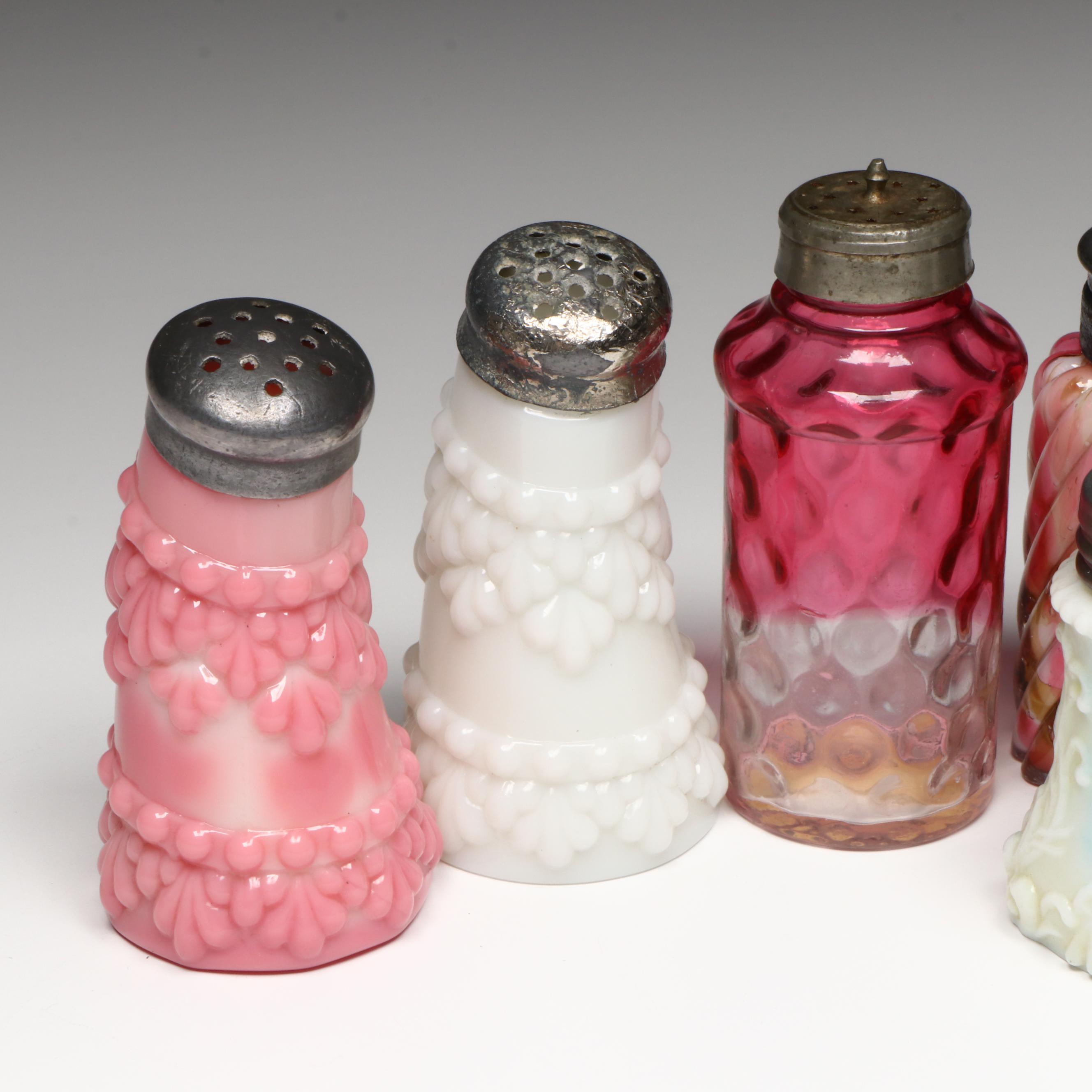 EAPG Yarn and Other Art Glass Salt and Pepper Shakers
