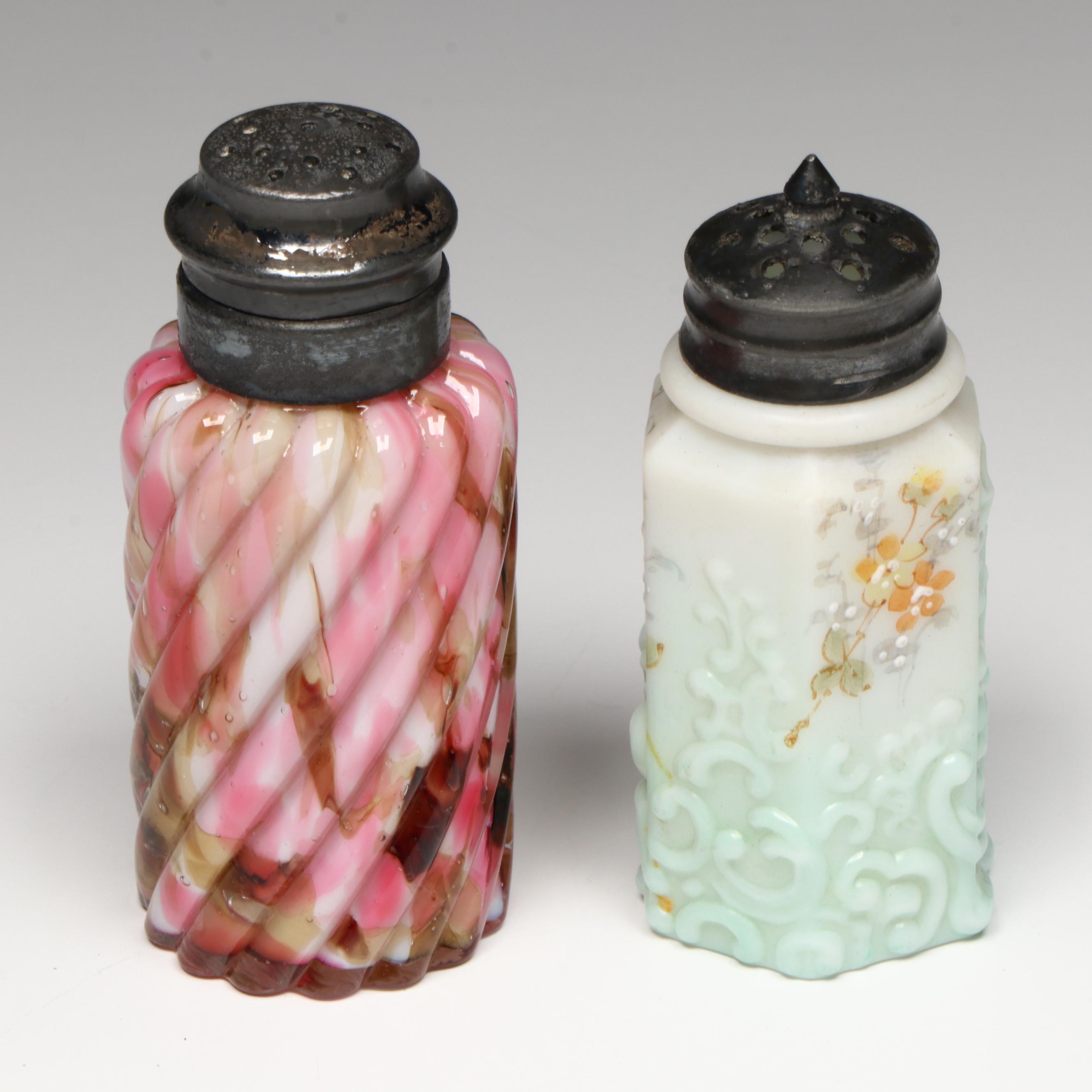 EAPG Yarn and Other Art Glass Salt and Pepper Shakers