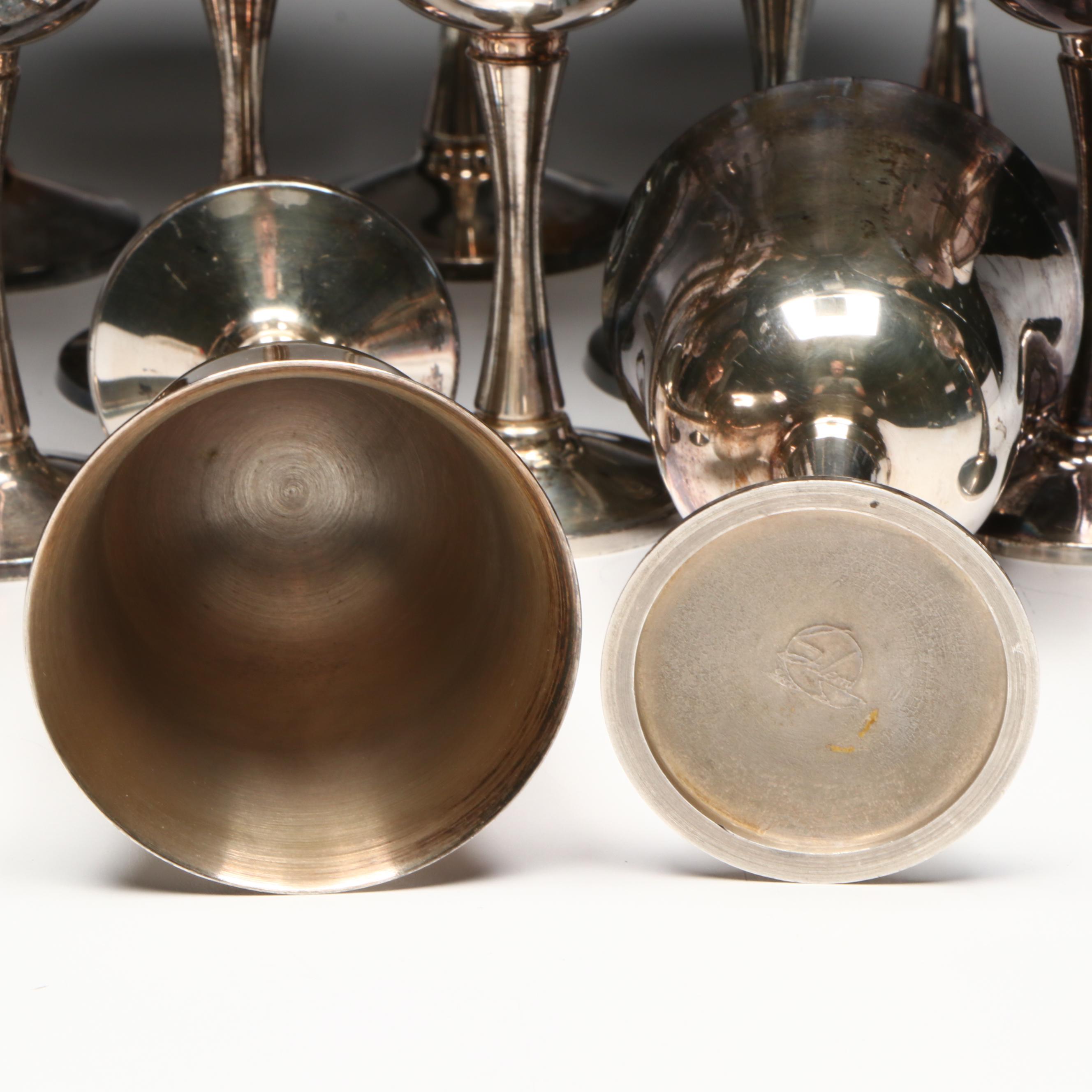 Salem Silver Co. Portuguese Silver Plate Wine and Water Goblets