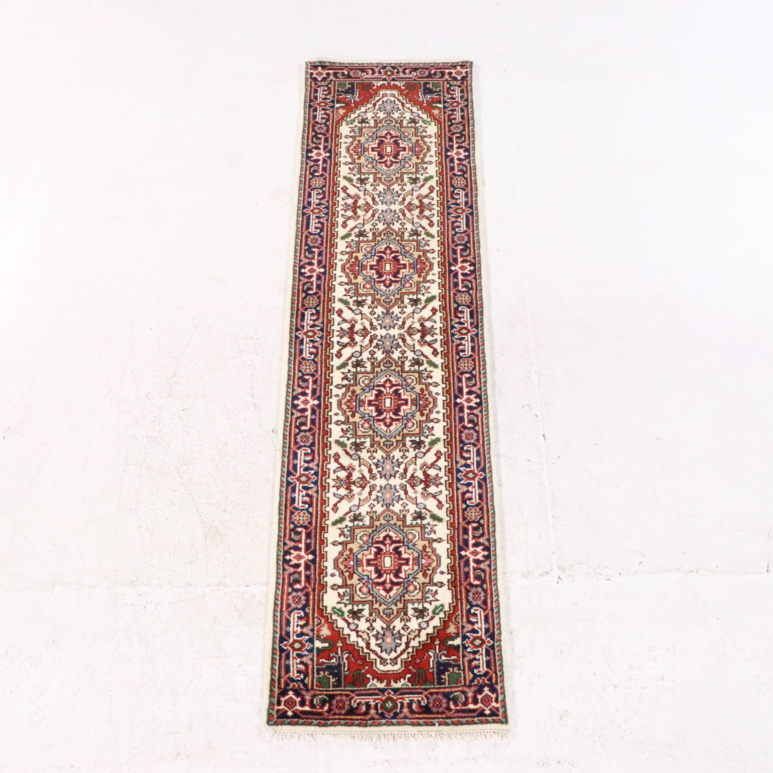 2'6 x 10'3 Hand-Knotted Indo-Persian Serapi Carpet Runner