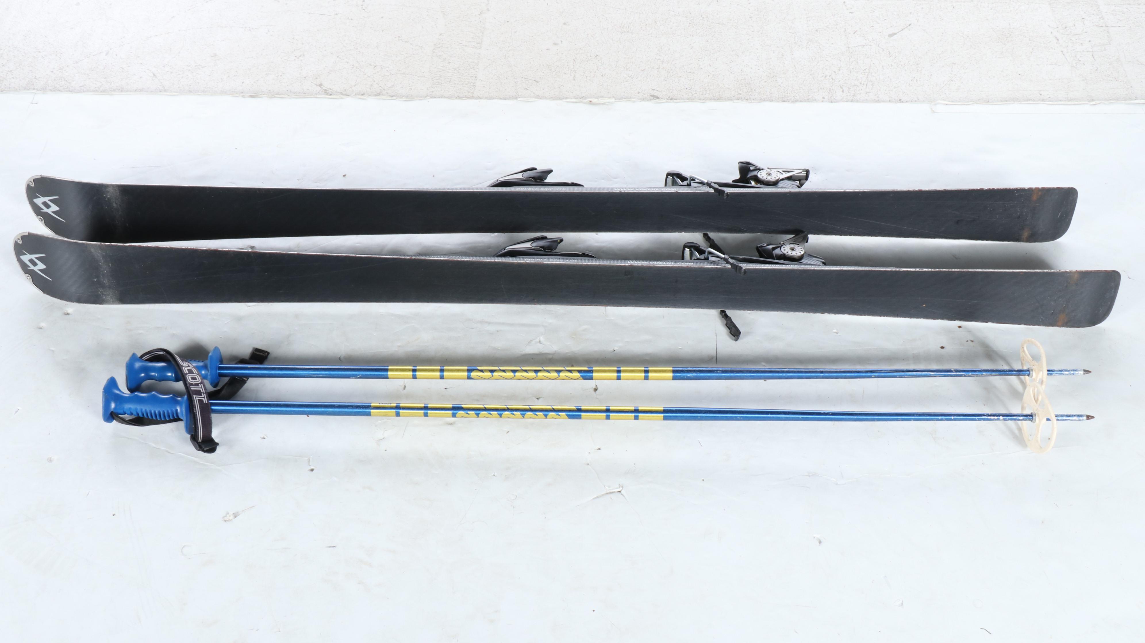 Völkl Unlimited AC30 Skis with Scott Ski Poles