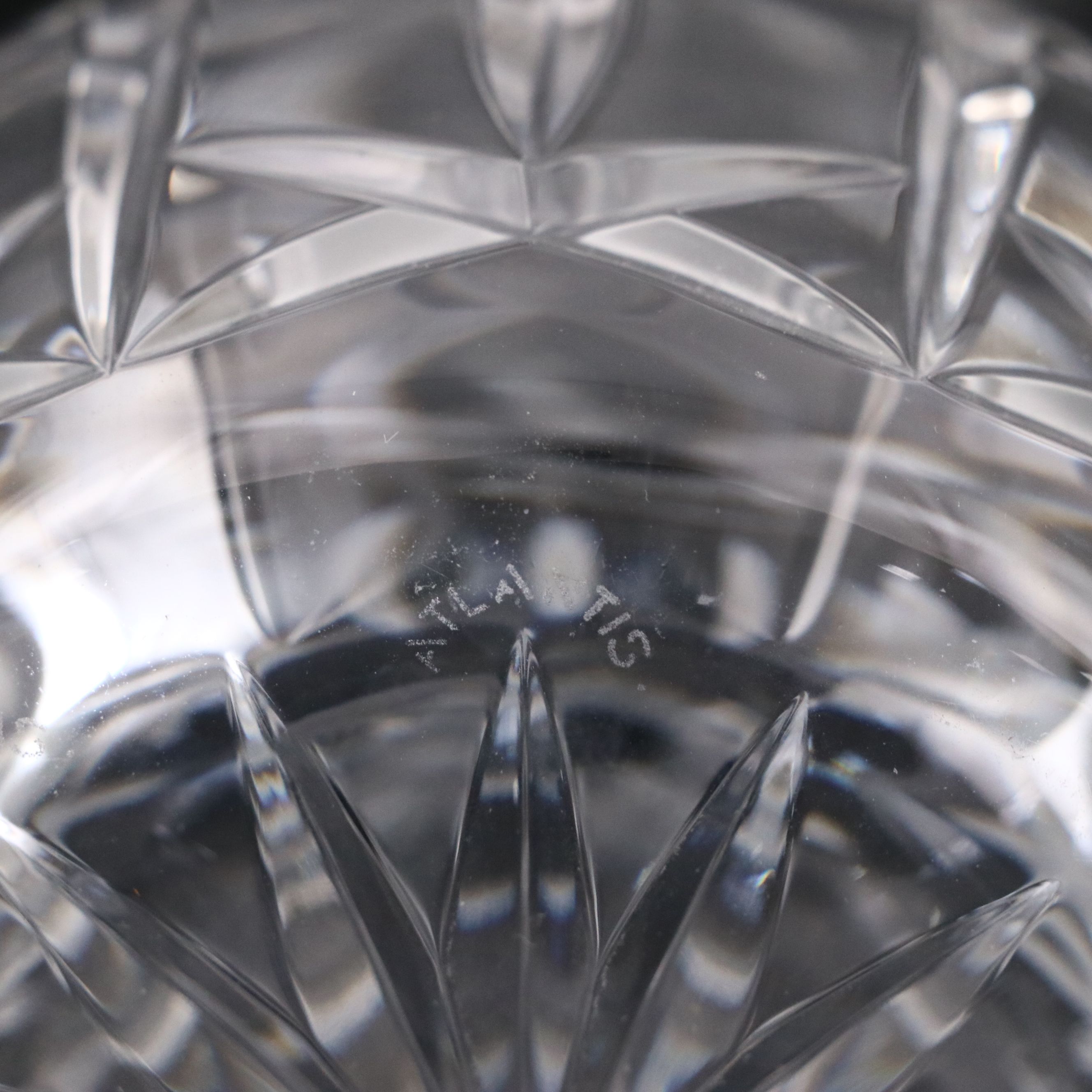 Atlantis "Delray" Decanter and "Bel Air" Double Old Fashioneds with Crystal Jar