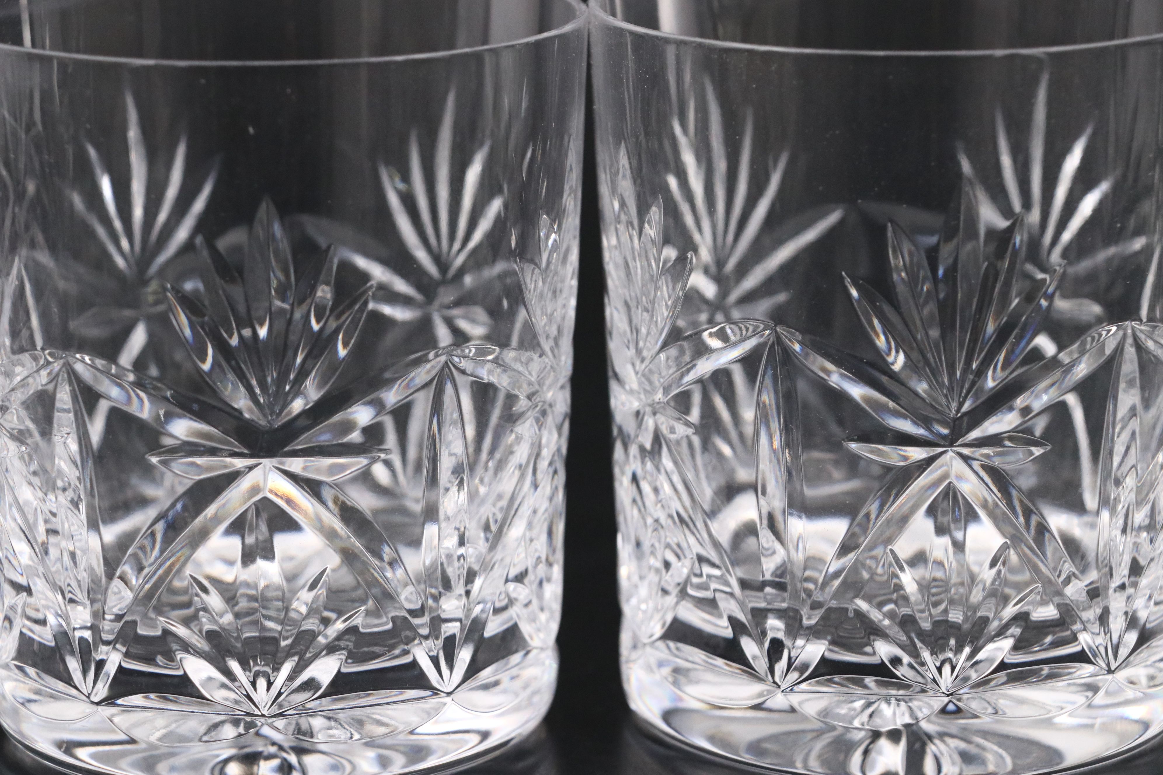 Atlantis "Delray" Decanter and "Bel Air" Double Old Fashioneds with Crystal Jar